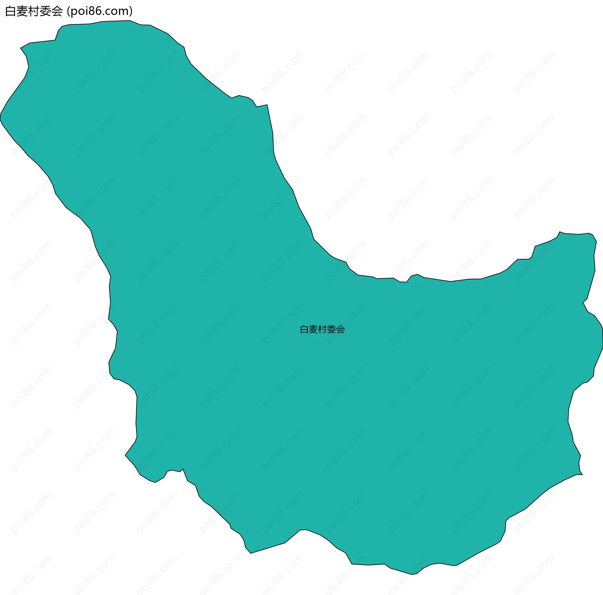 白麦村委会边界地图