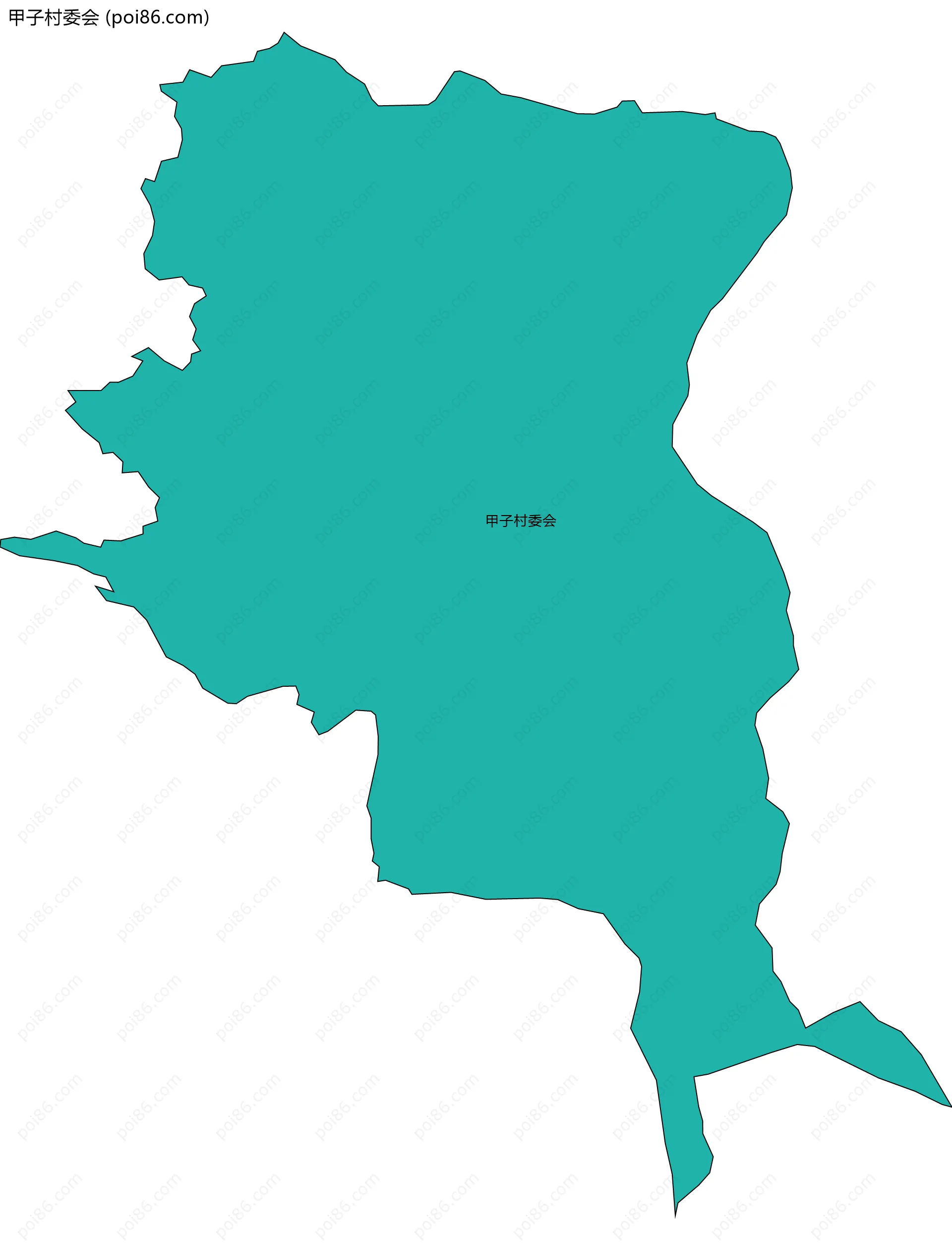 甲子村委会边界地图