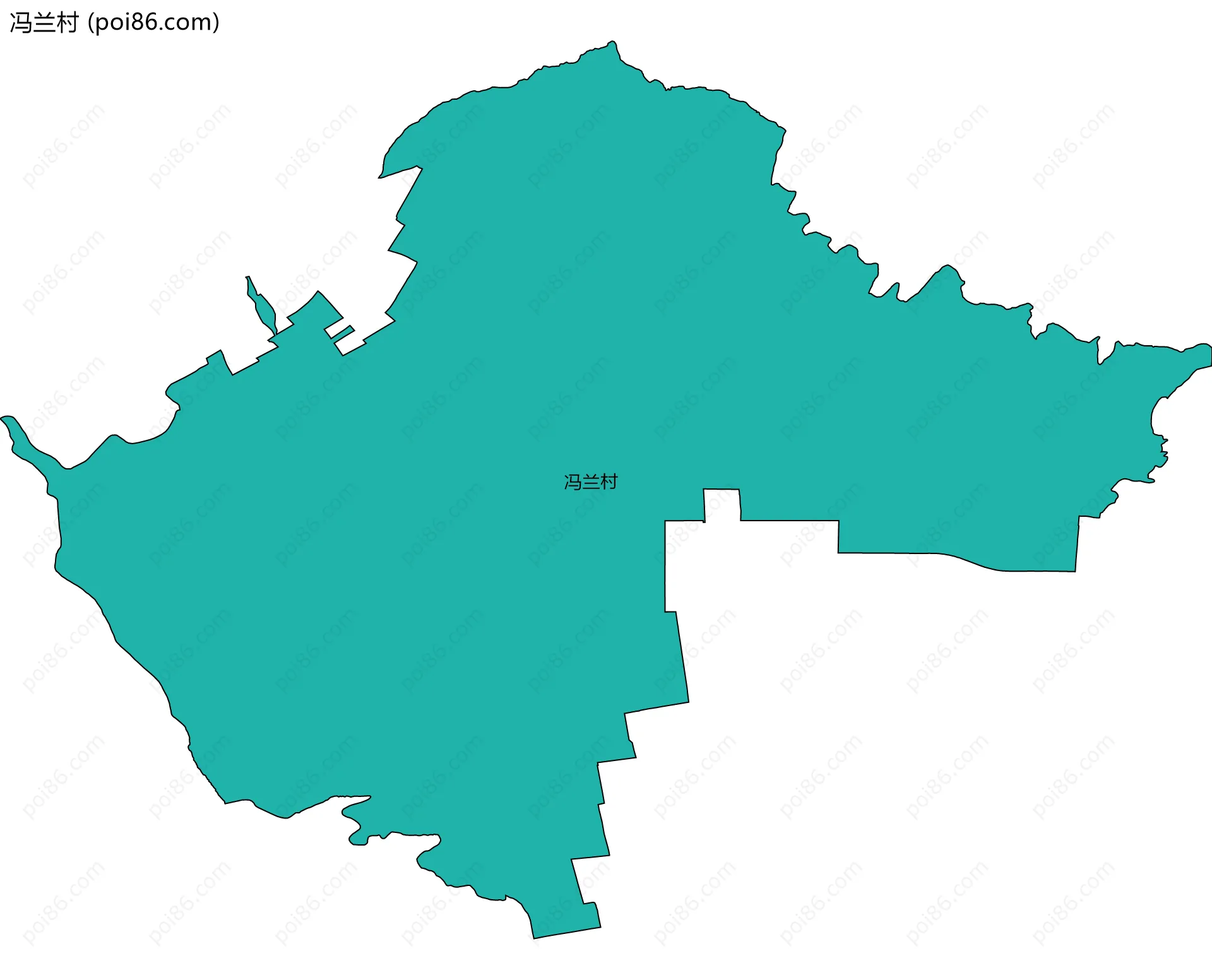冯兰村边界地图