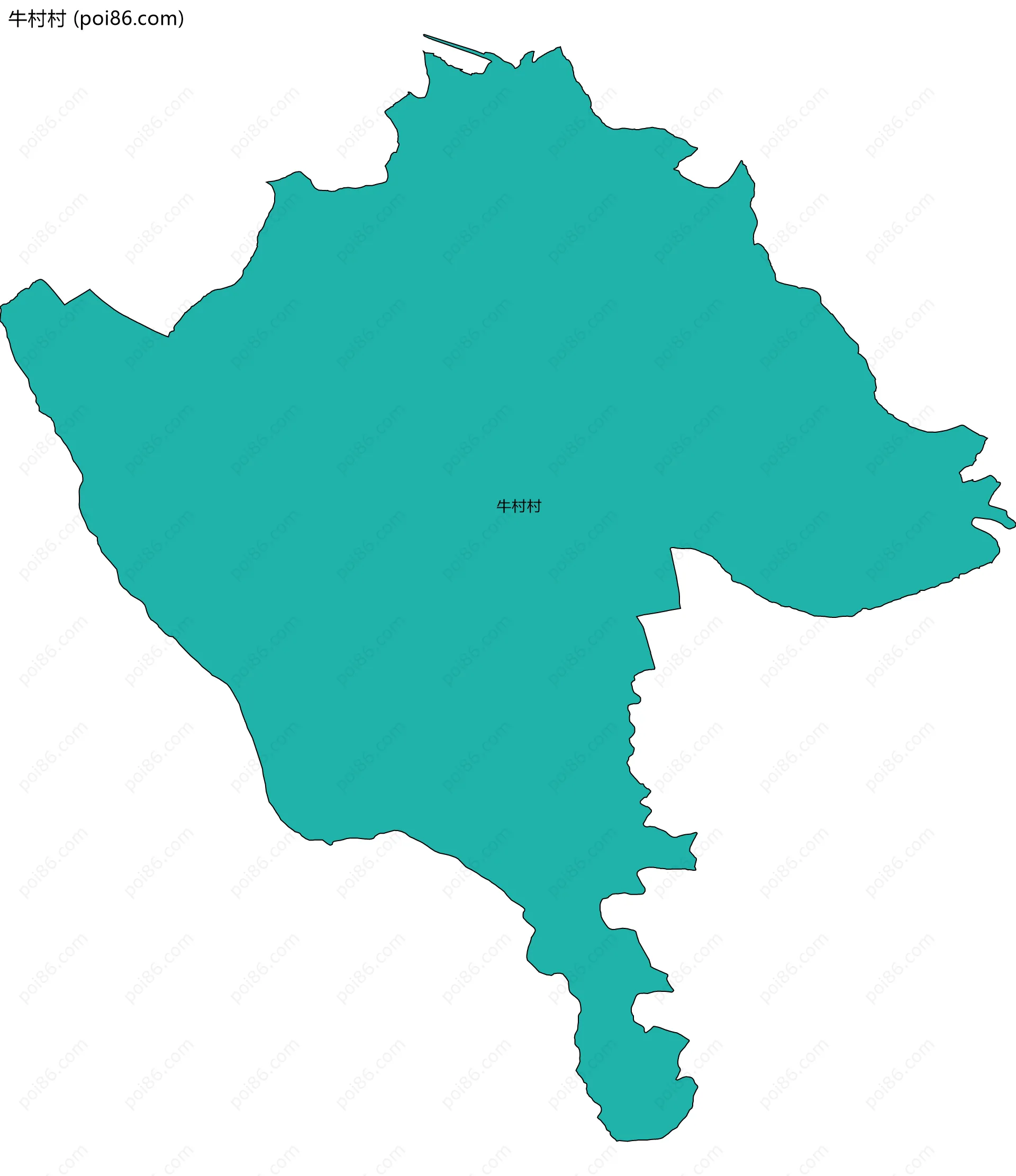 牛村村边界地图