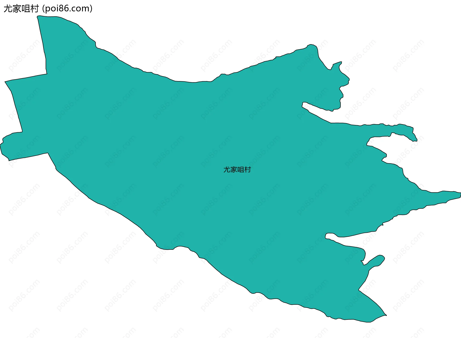 尤家咀村边界地图