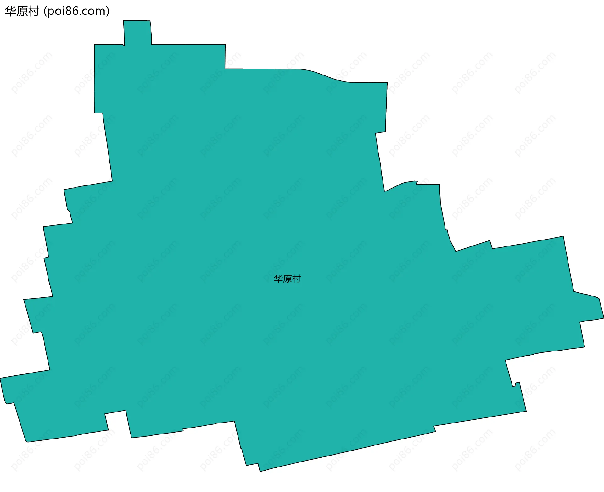 华原村边界地图