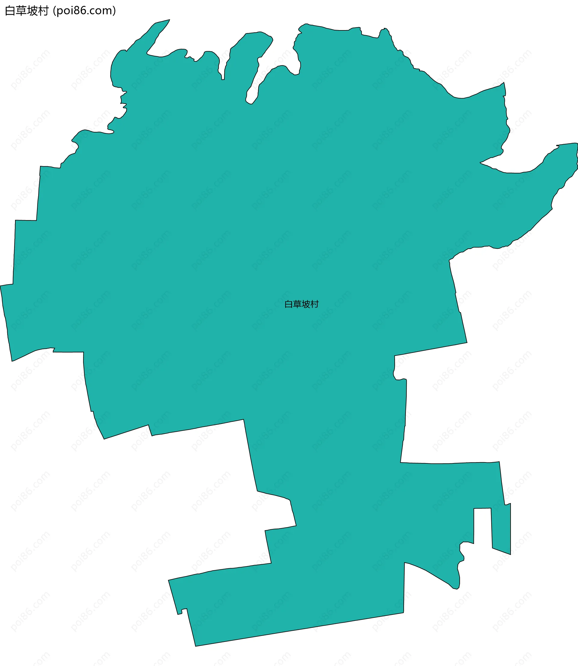 白草坡村边界地图