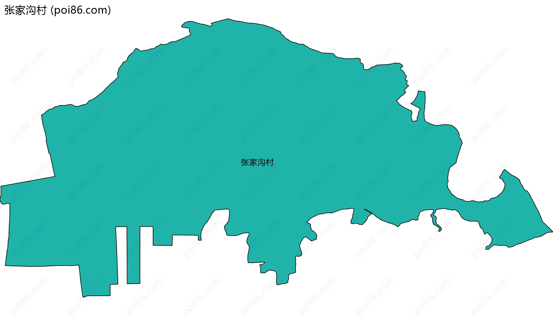 张家沟村边界地图