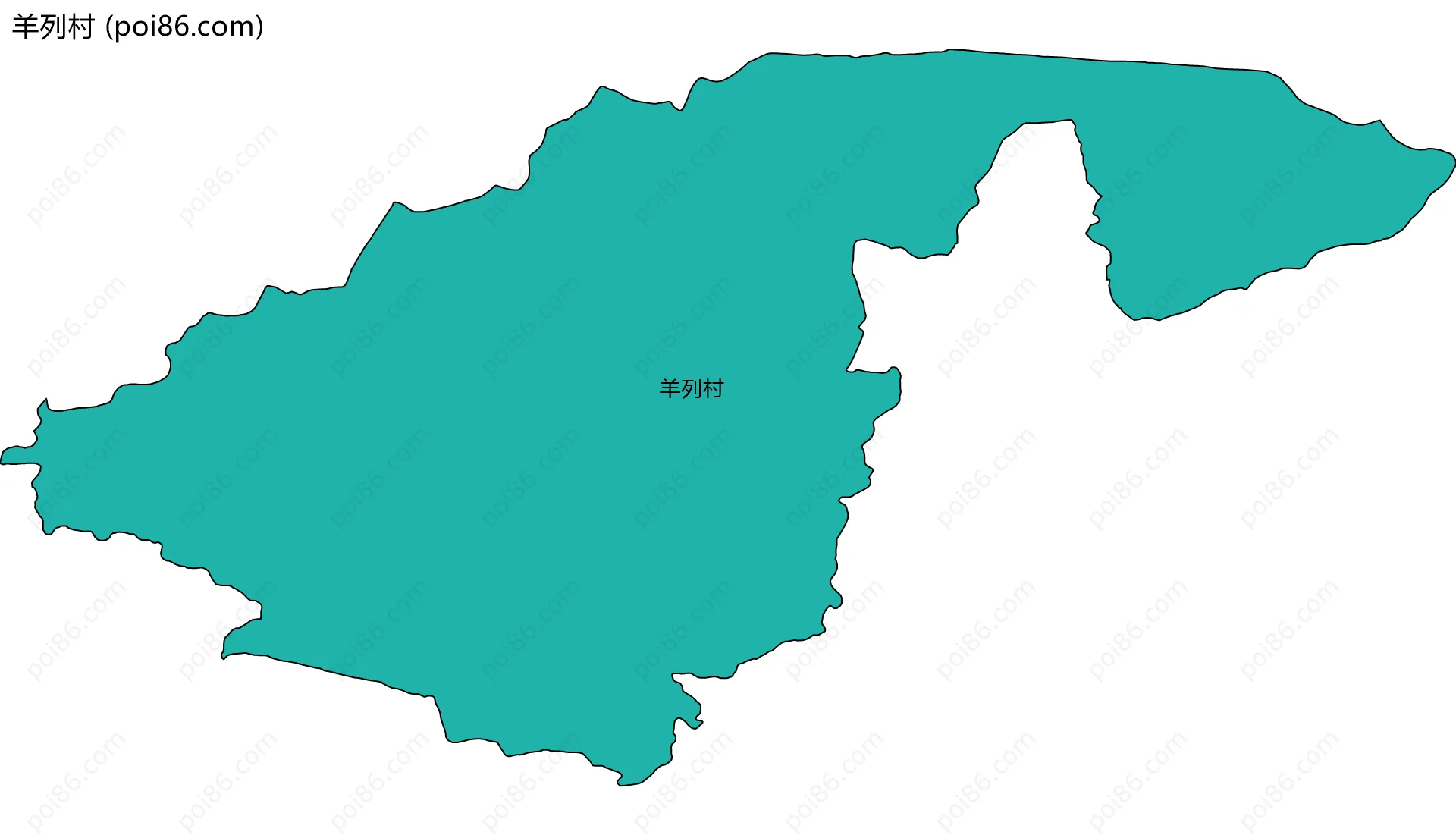 羊列村边界地图