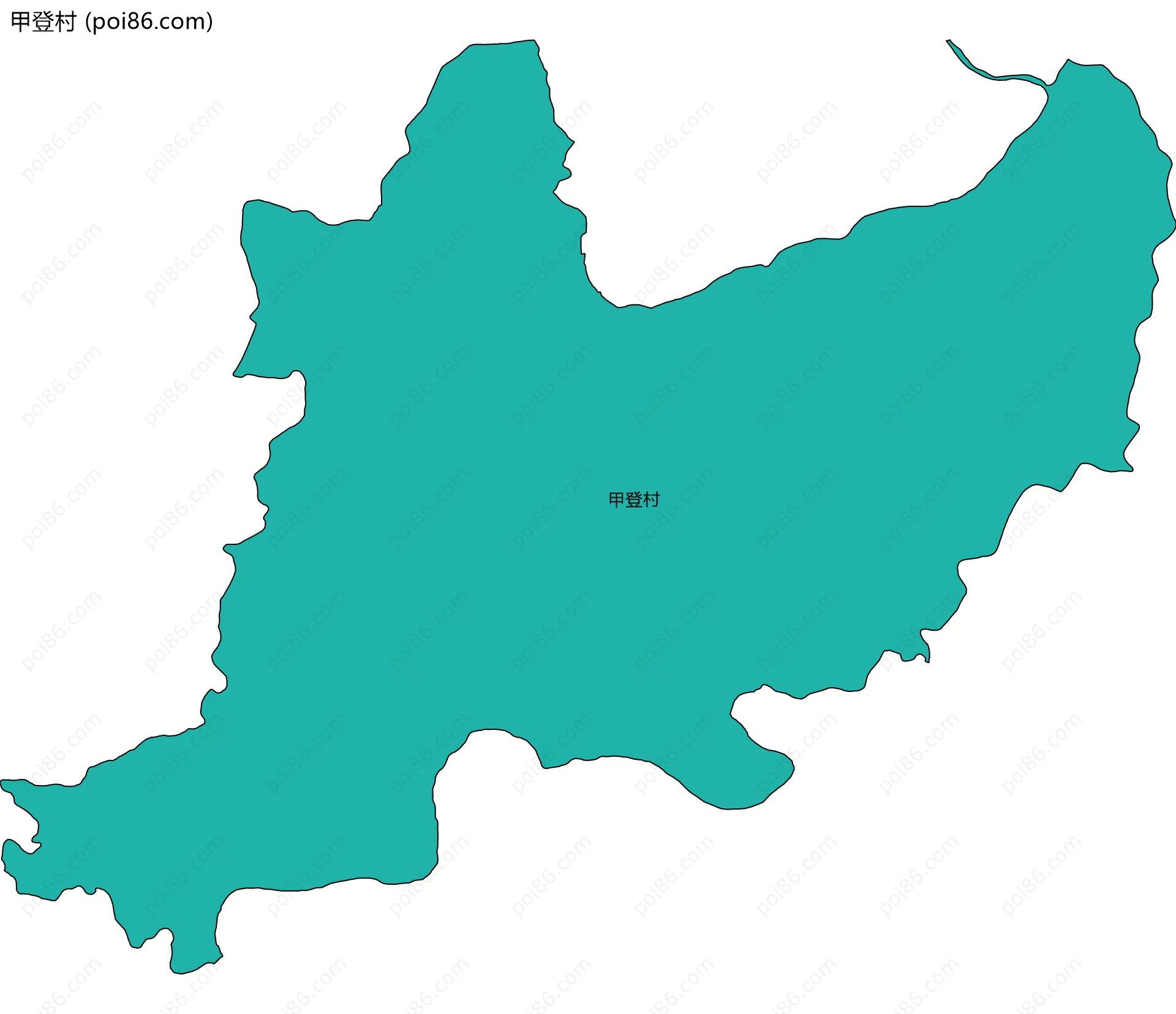 甲登村边界地图