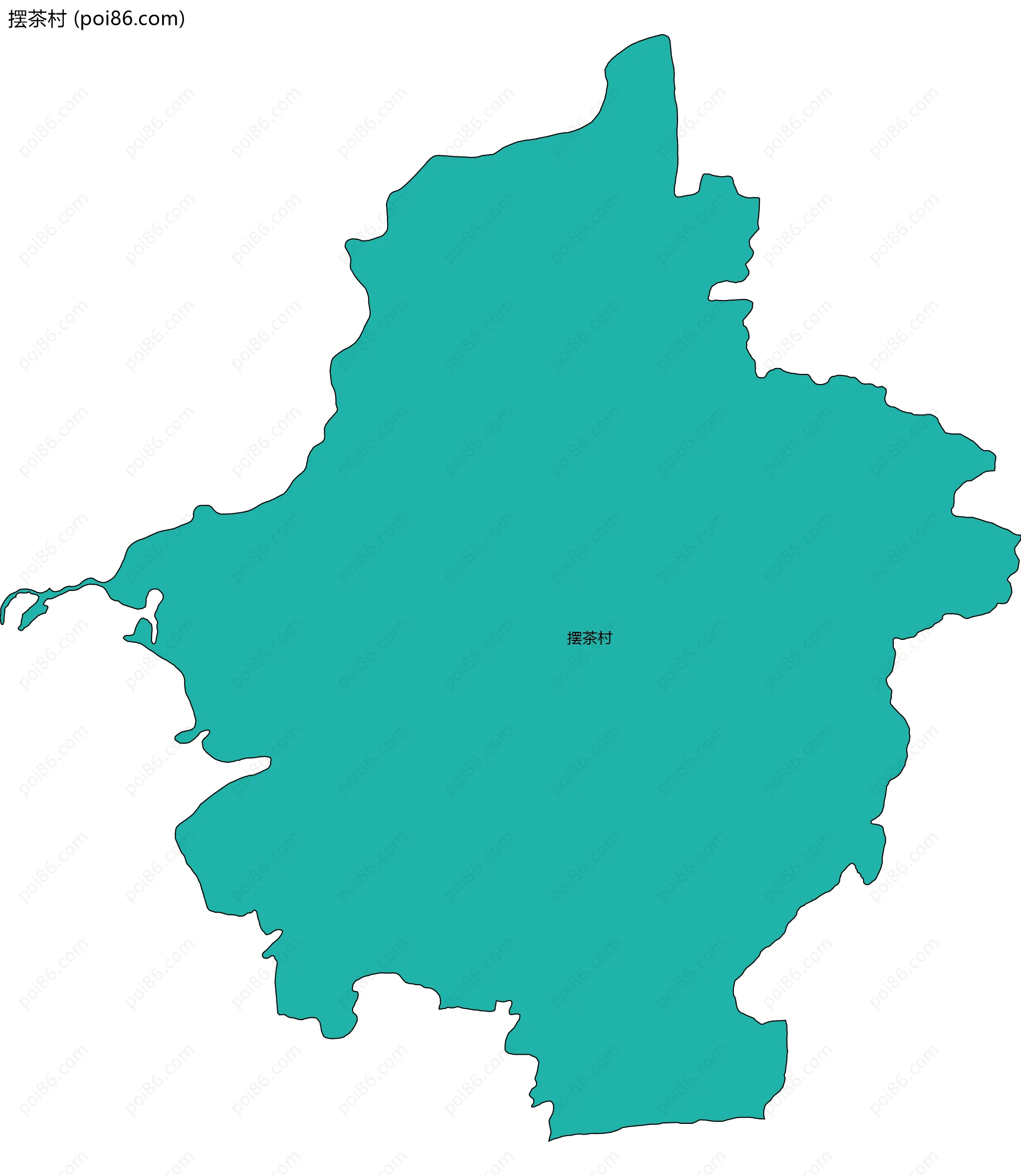 摆茶村边界地图