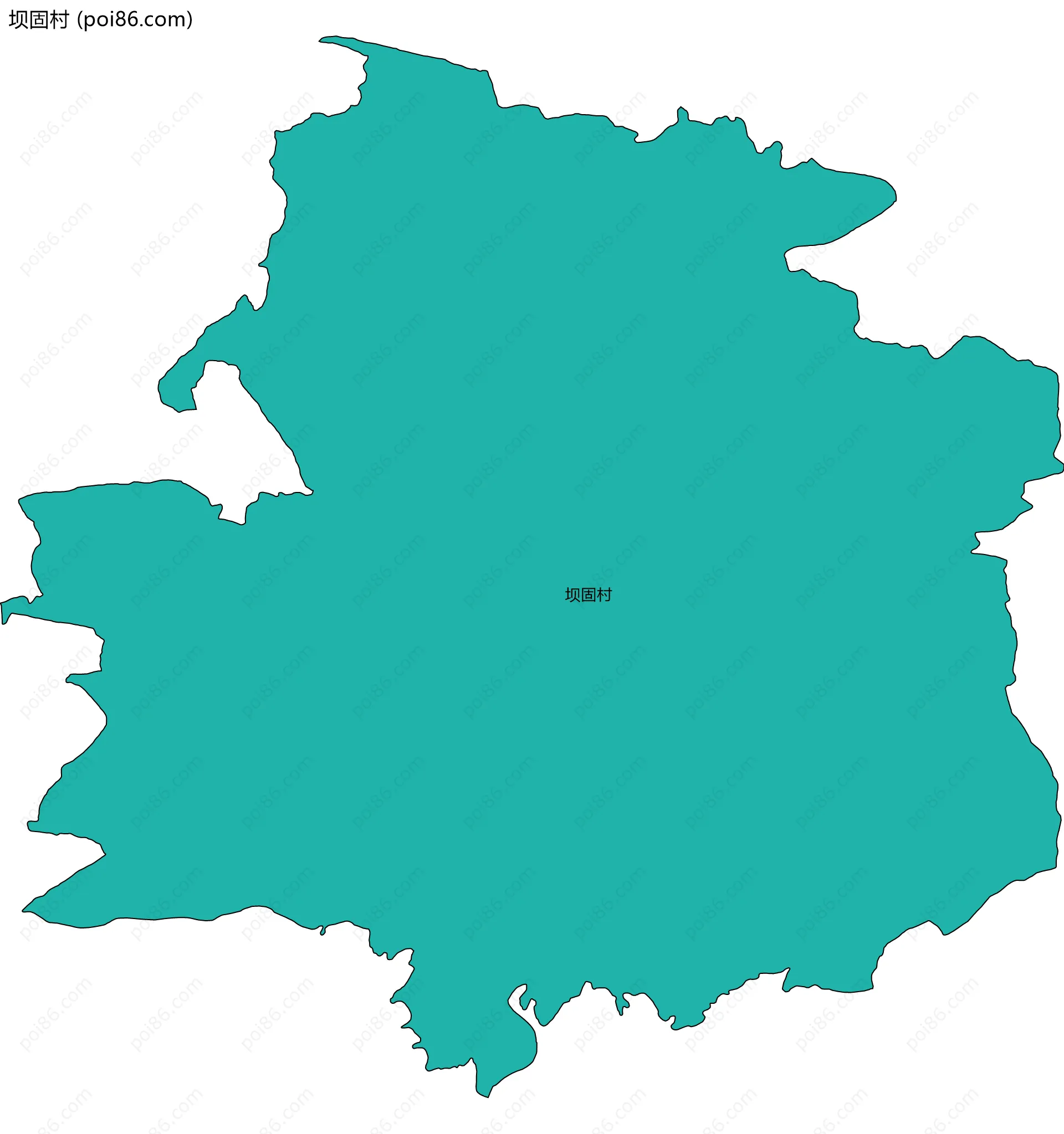 坝固村边界地图