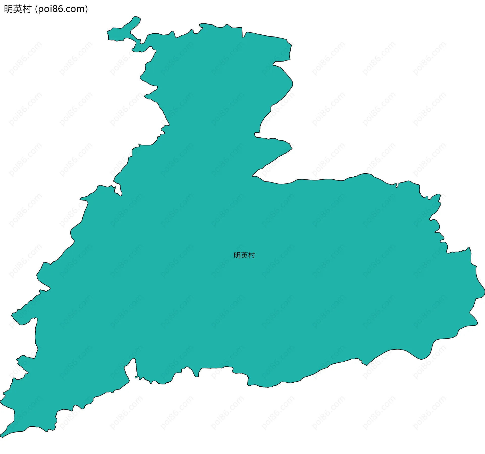 明英村边界地图