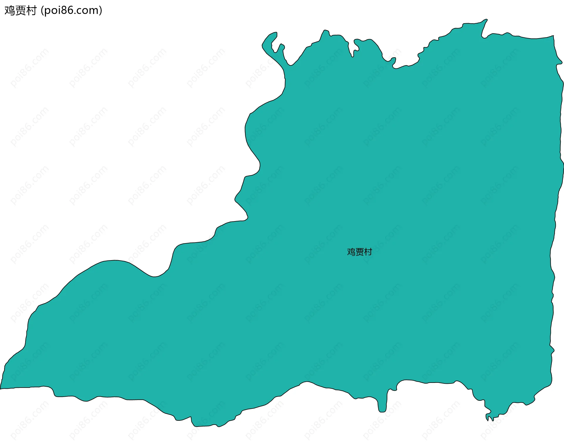 鸡贾村边界地图