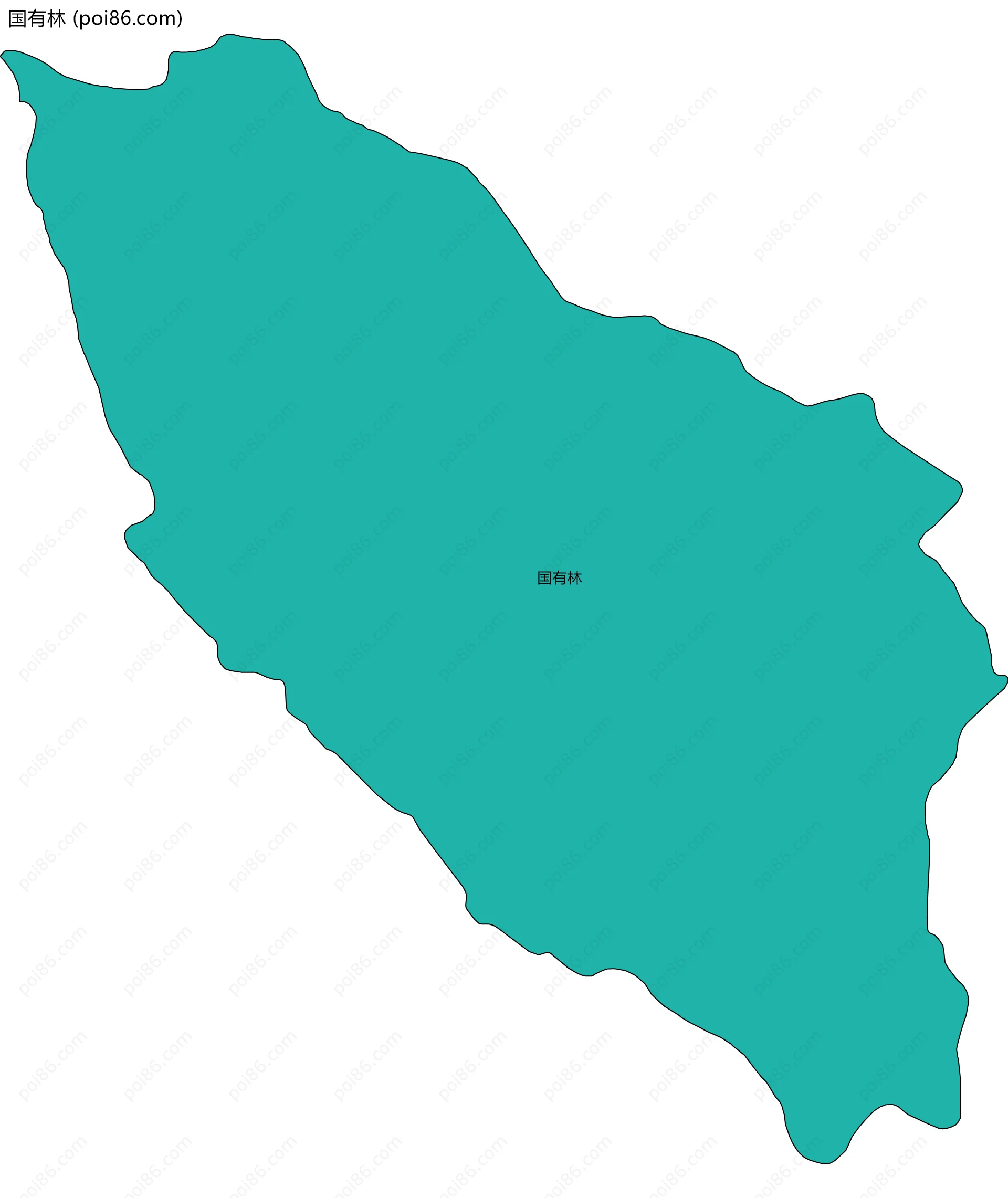 国有林边界地图