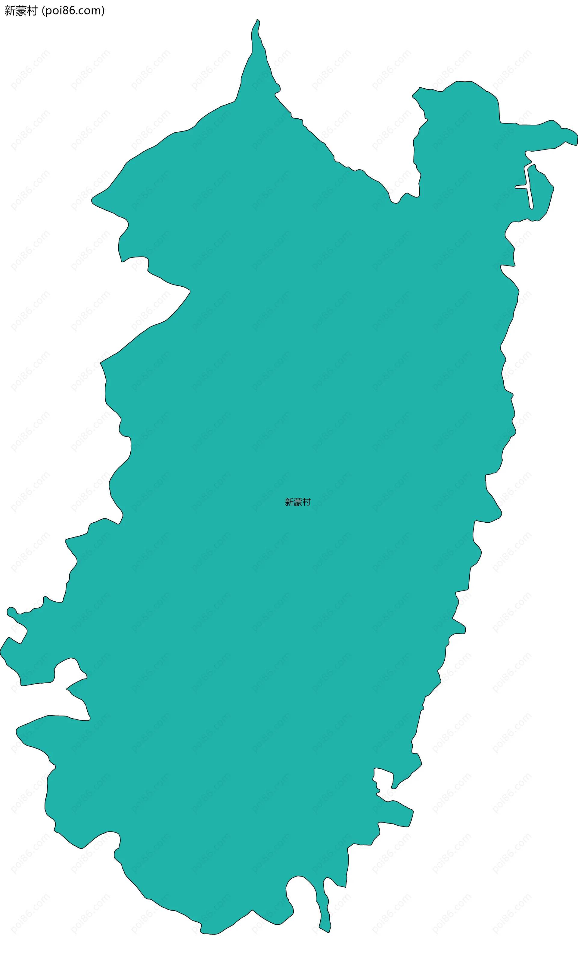 新蒙村边界地图