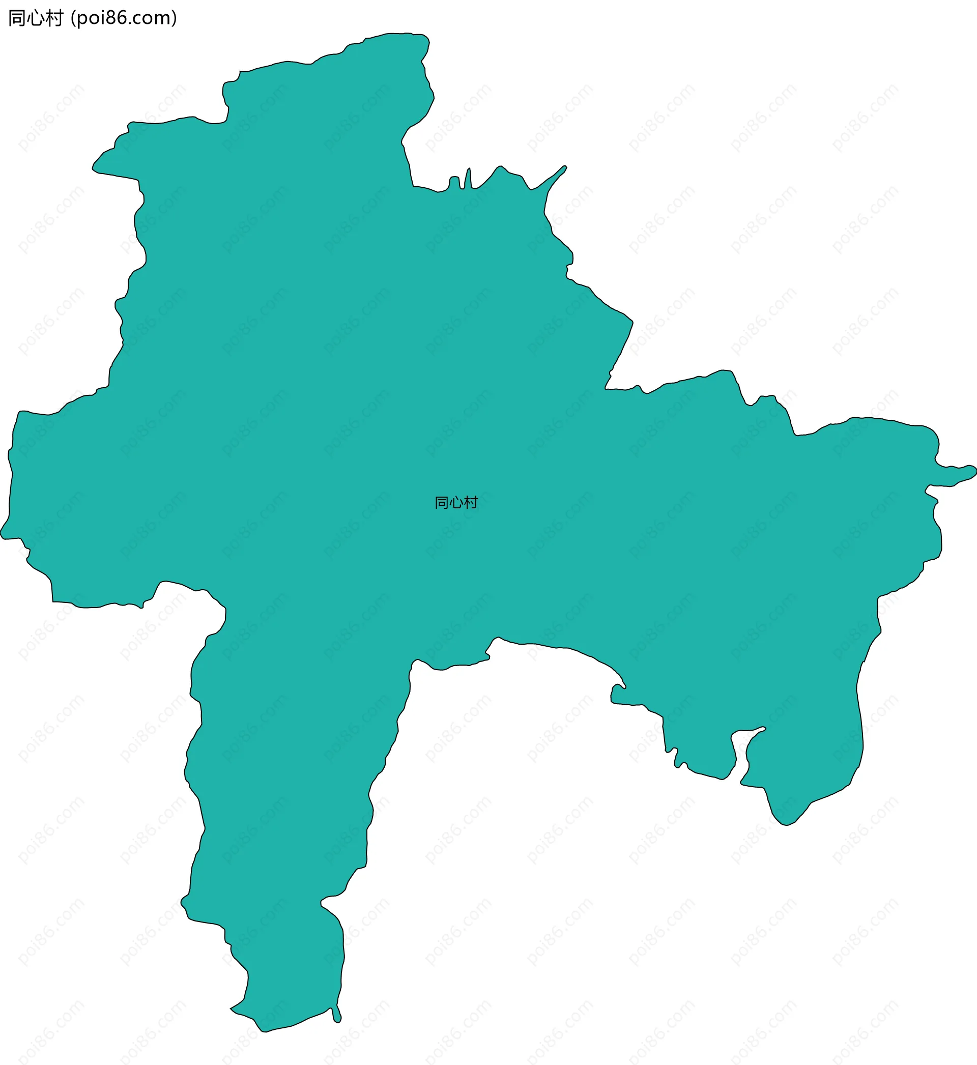 同心村边界地图