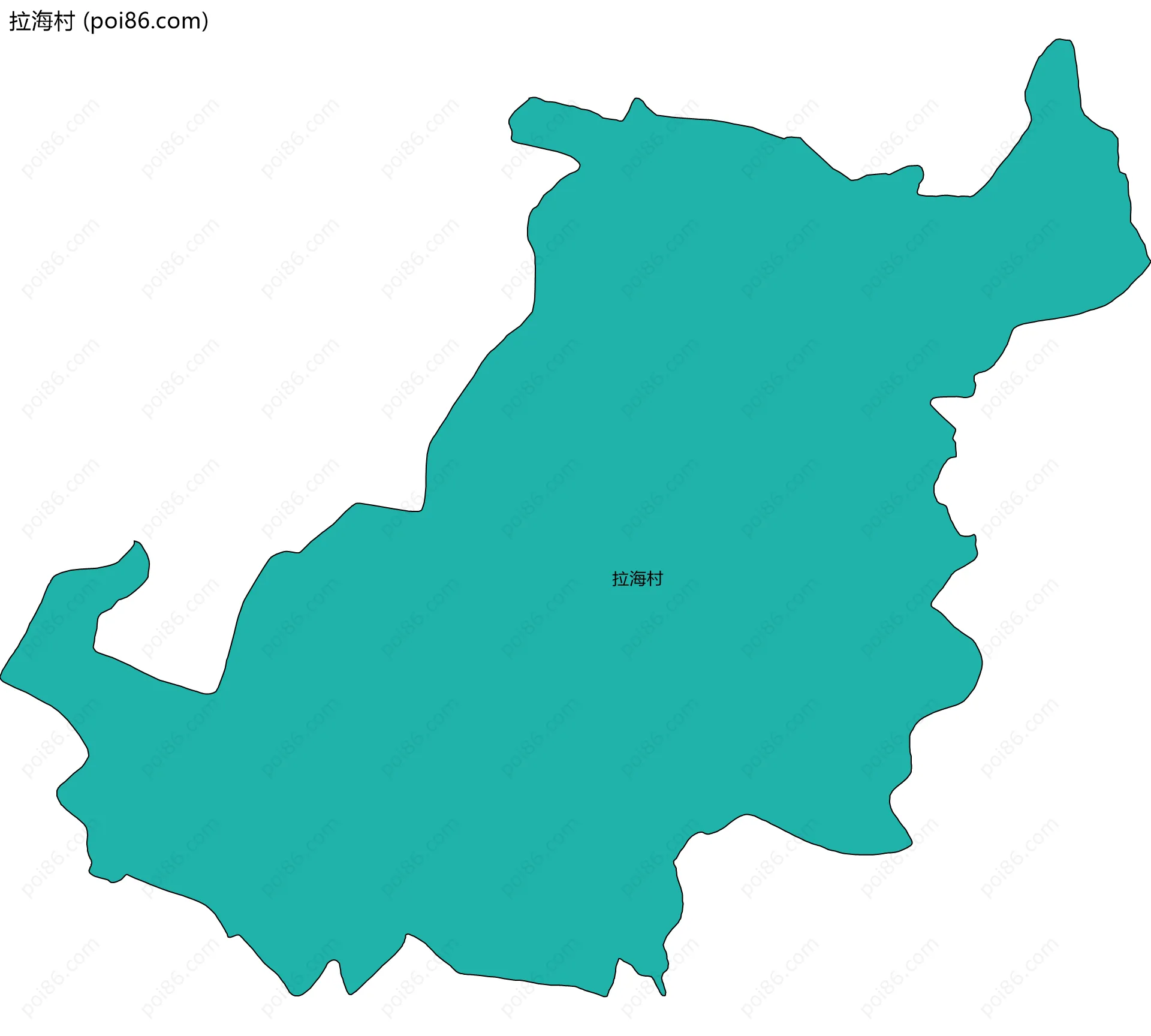 拉海村边界地图