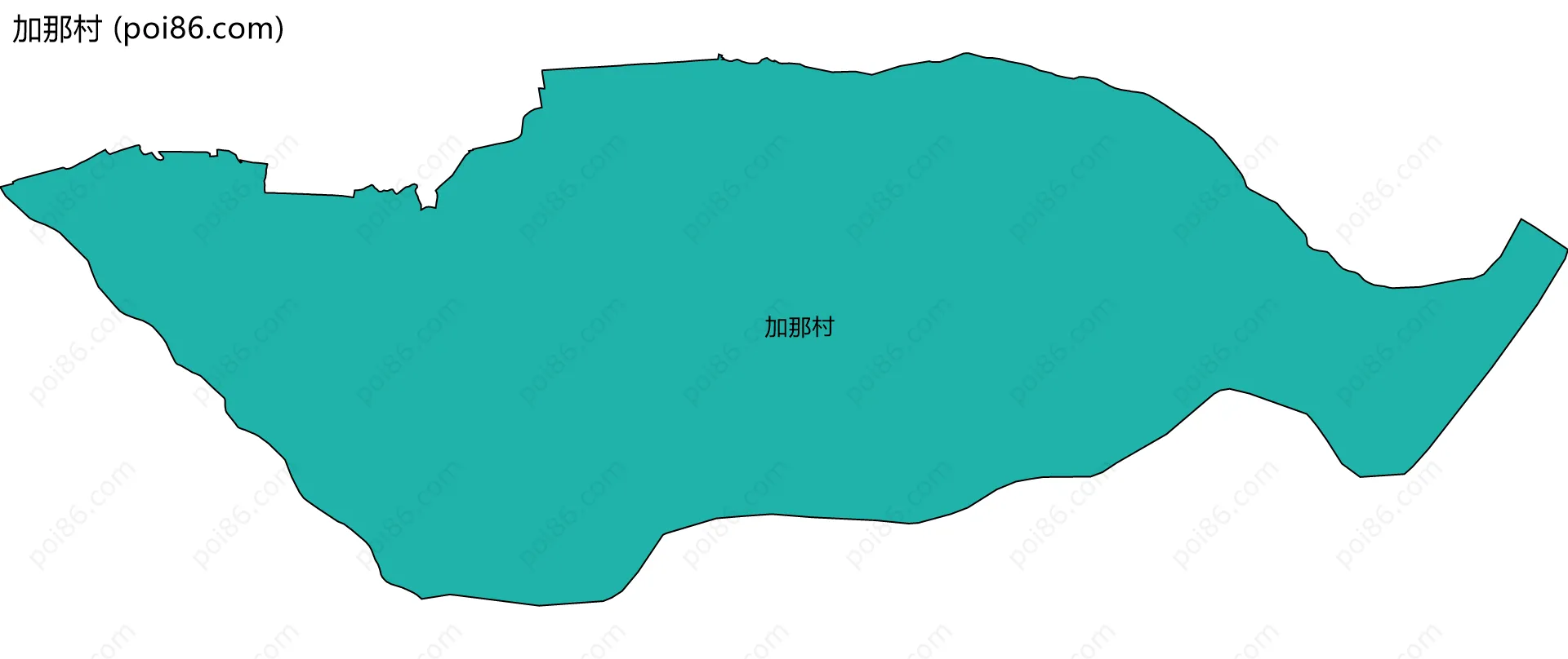 加那村边界地图