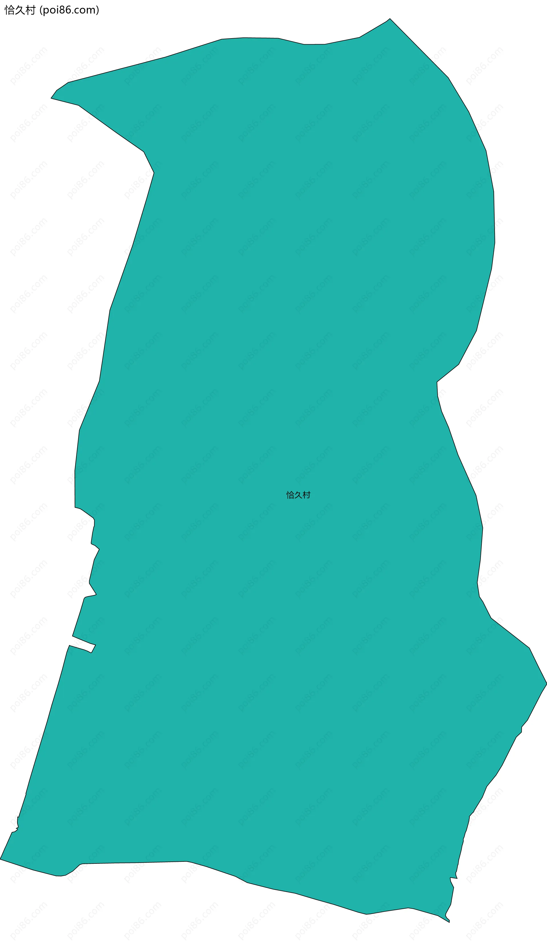 恰久村边界地图