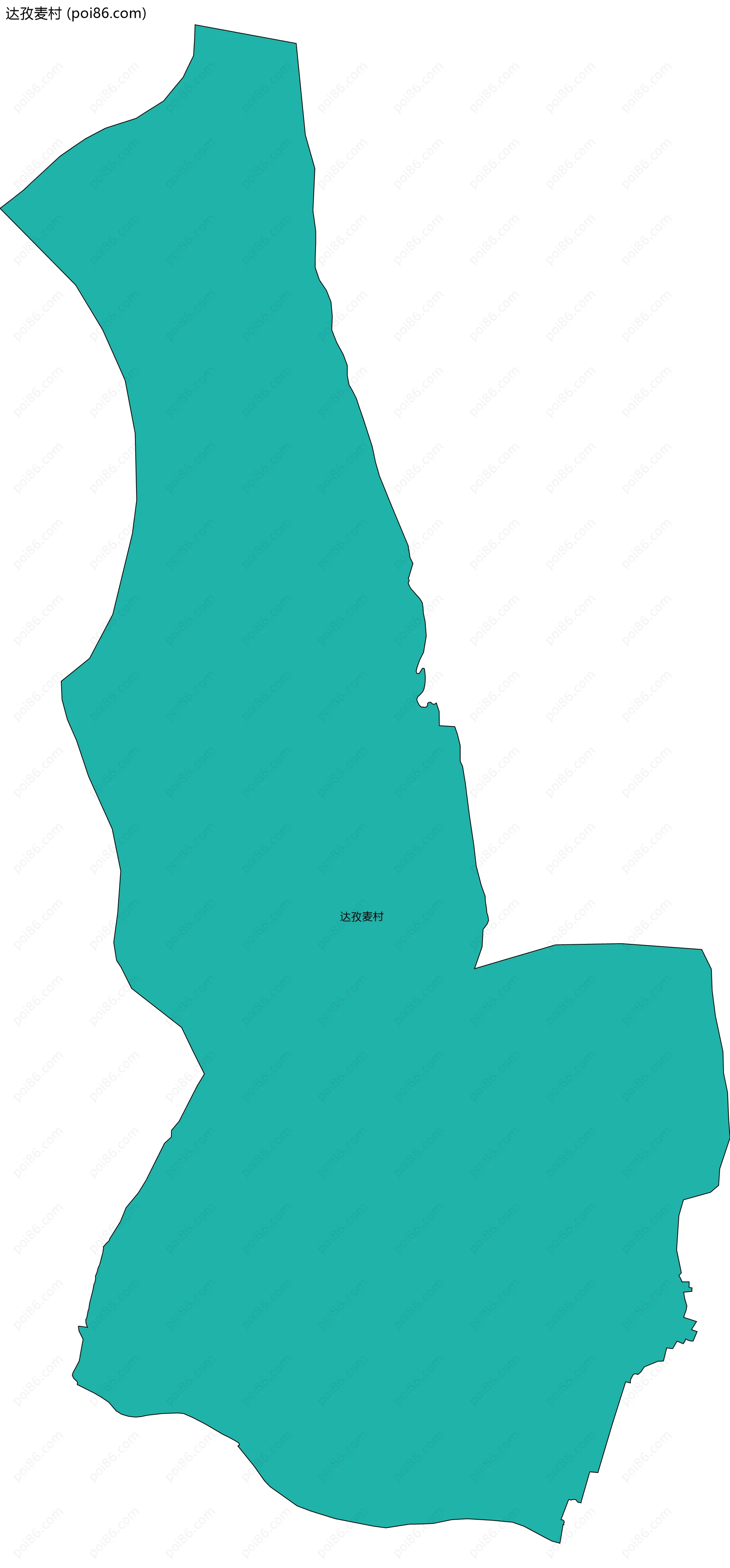 达孜麦村边界地图