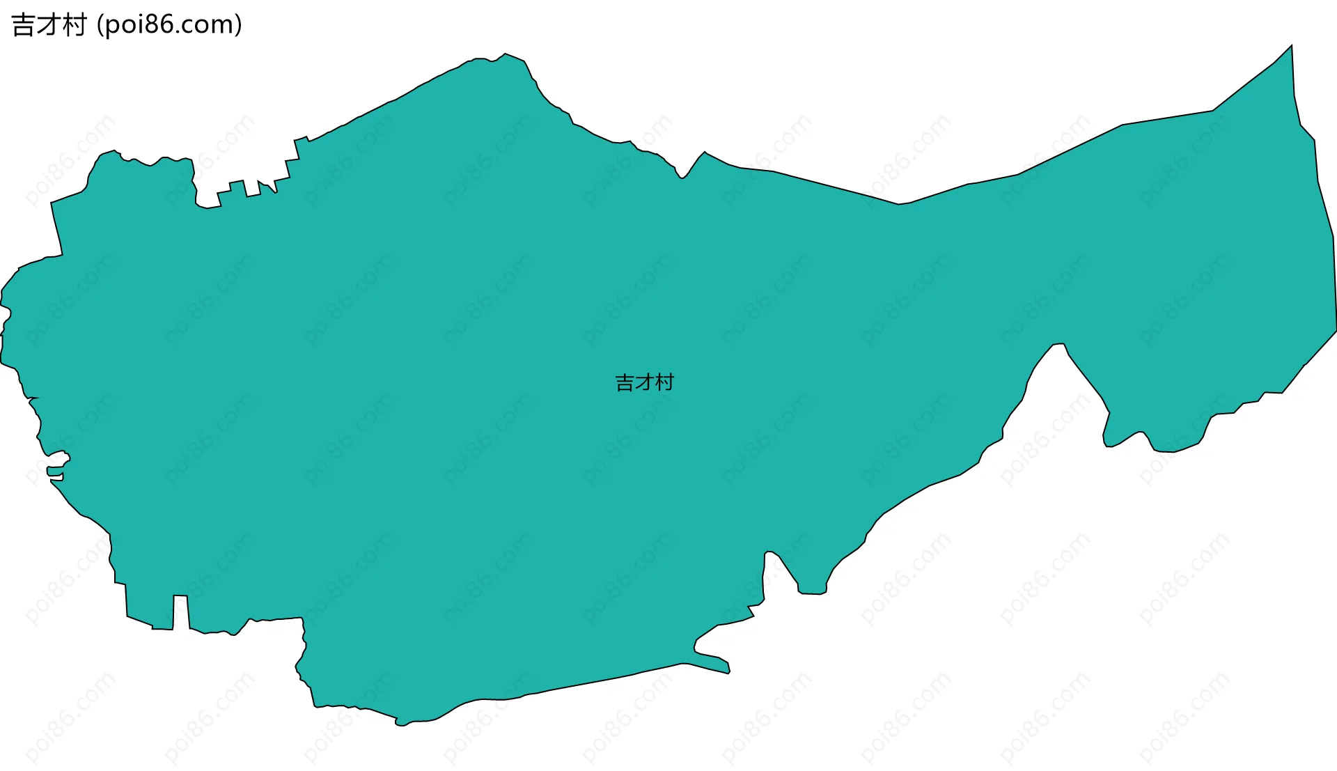 吉才村边界地图