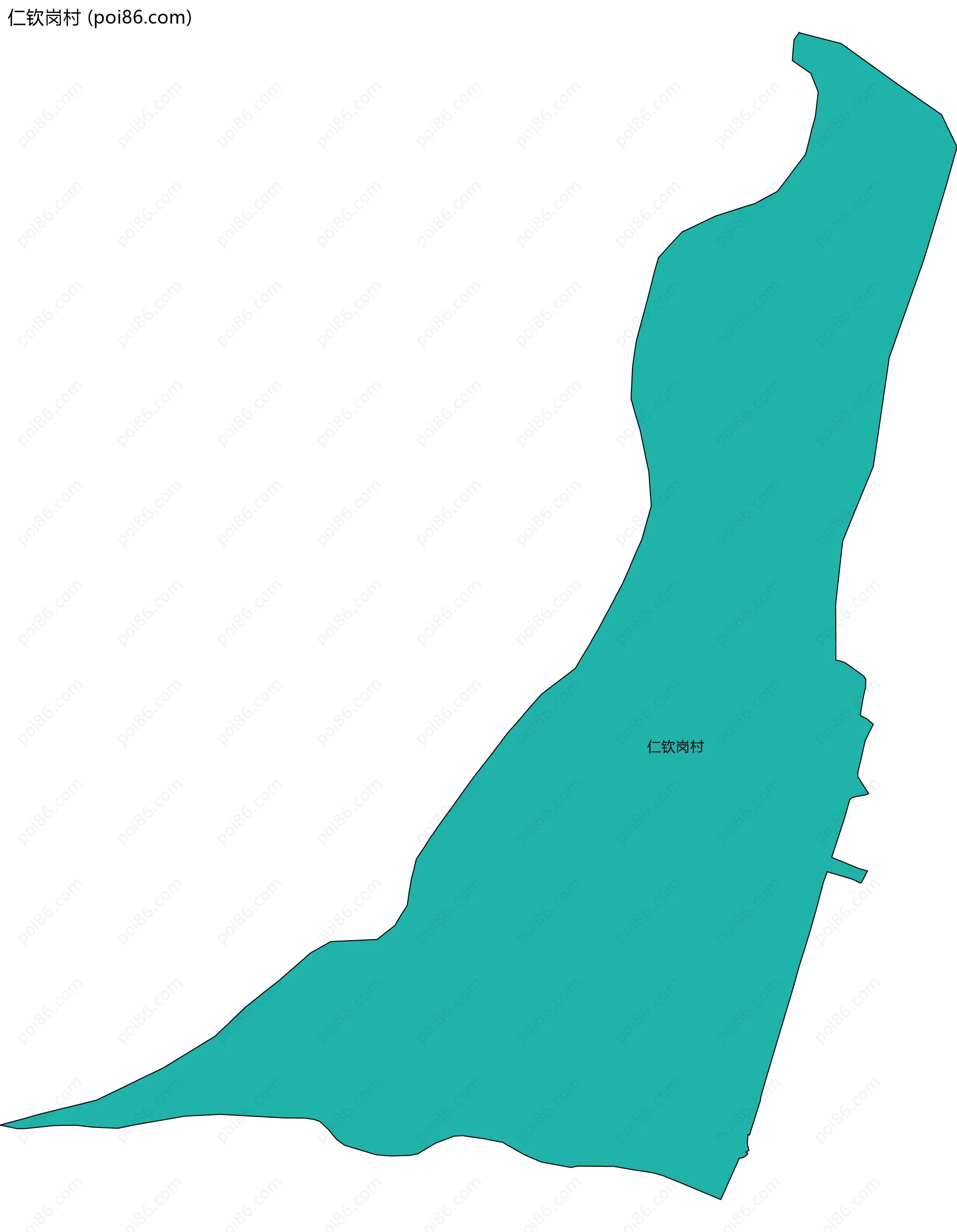 仁钦岗村边界地图