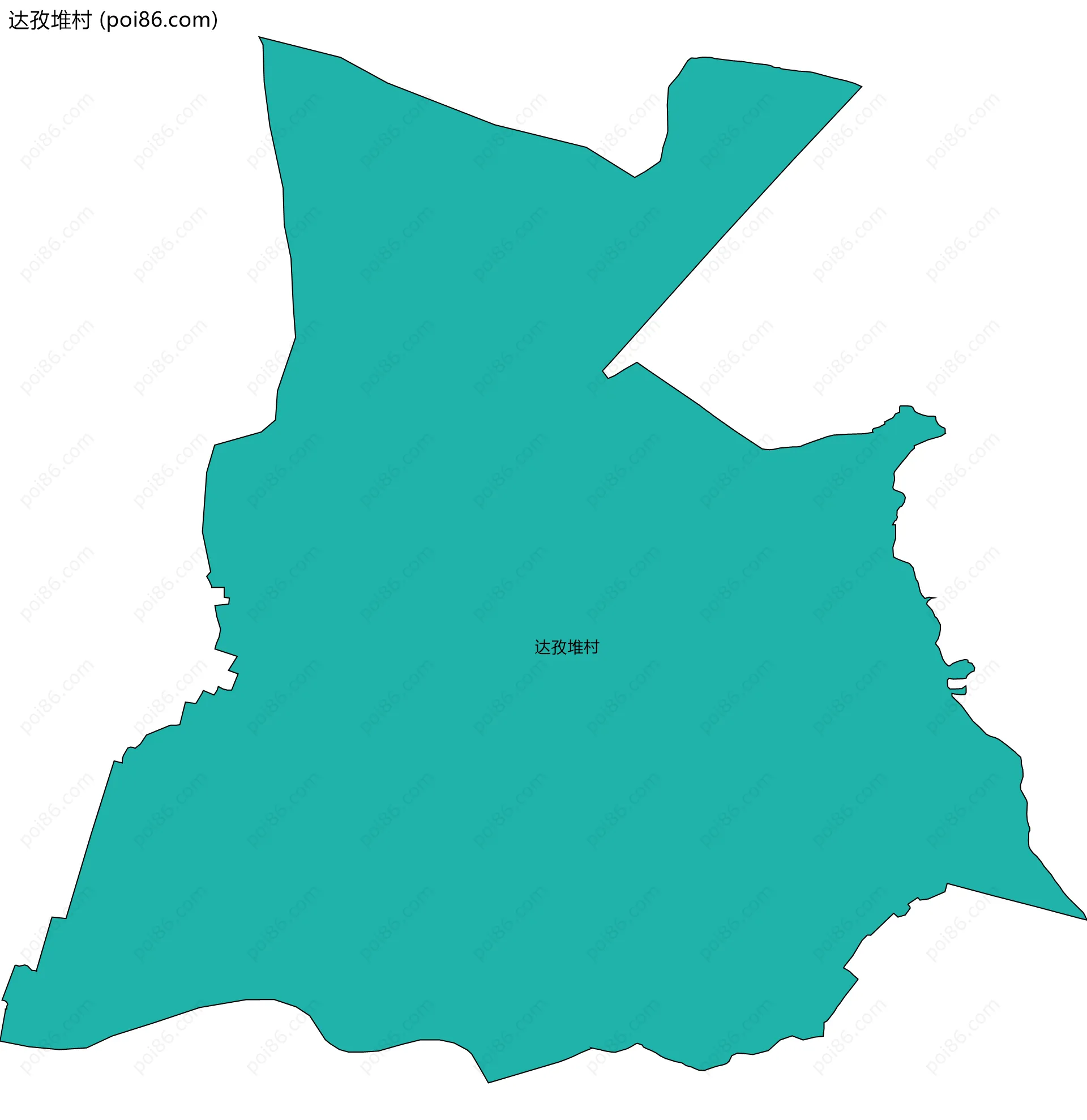 达孜堆村边界地图