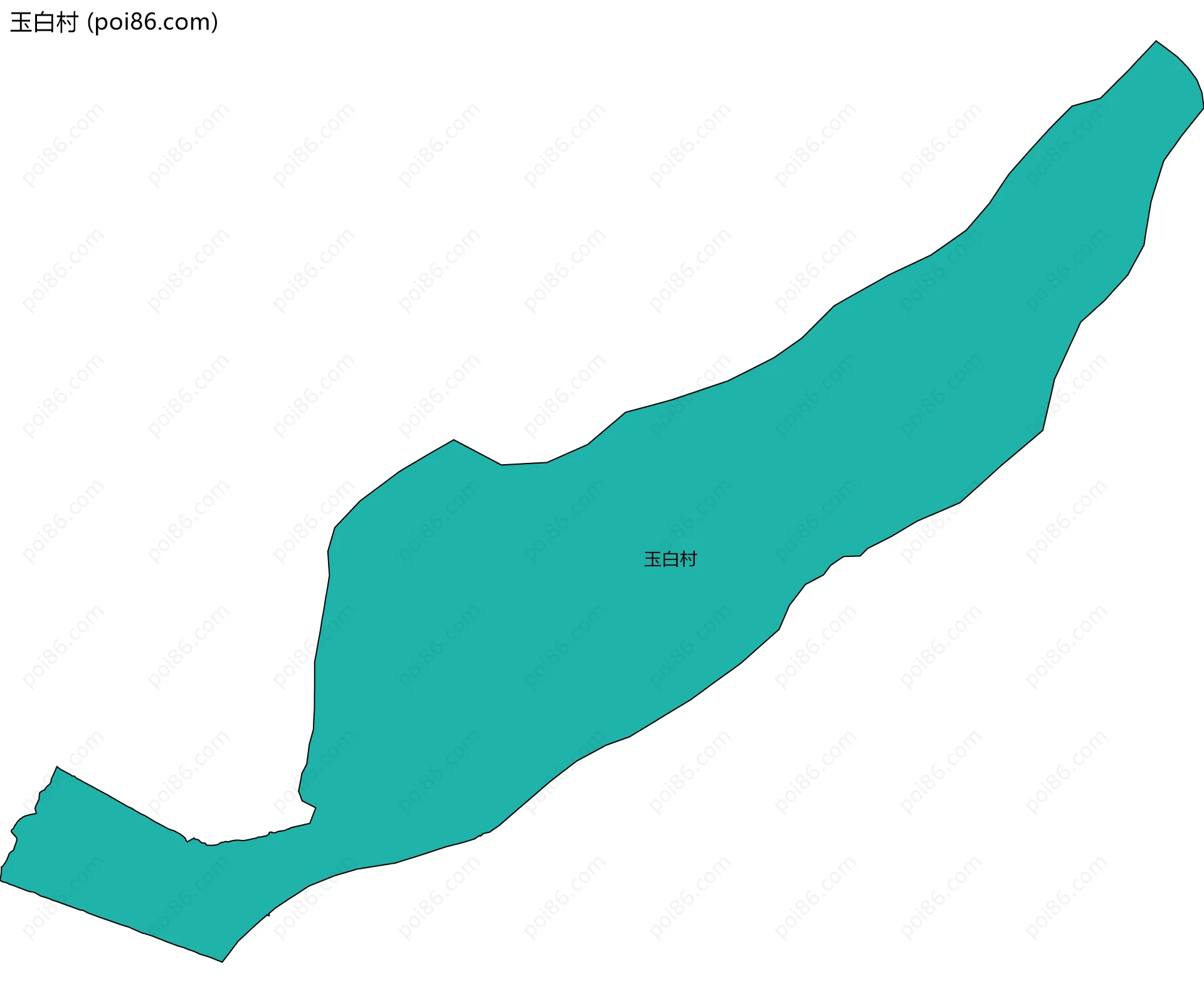 玉白村边界地图