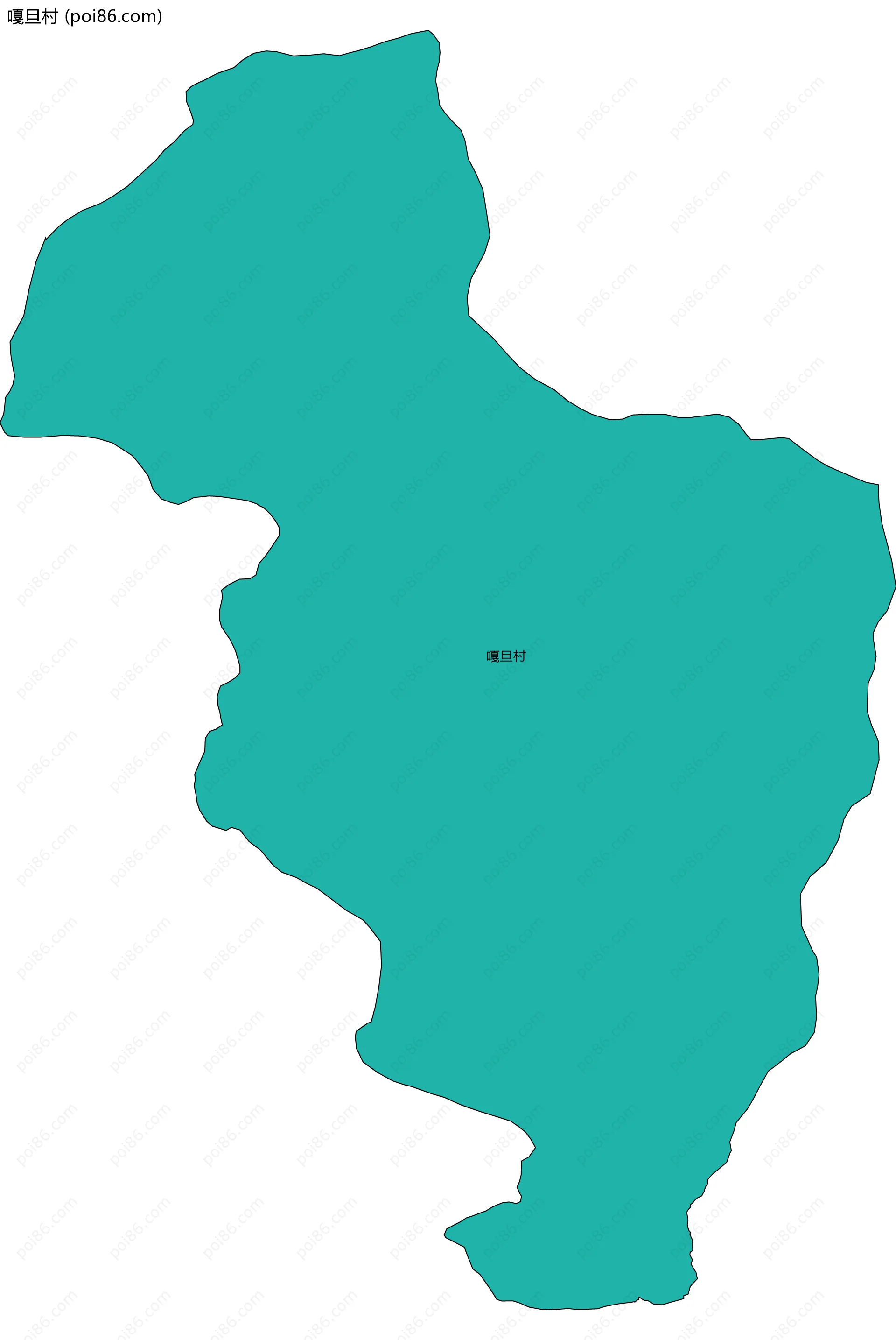 嘎旦村边界地图