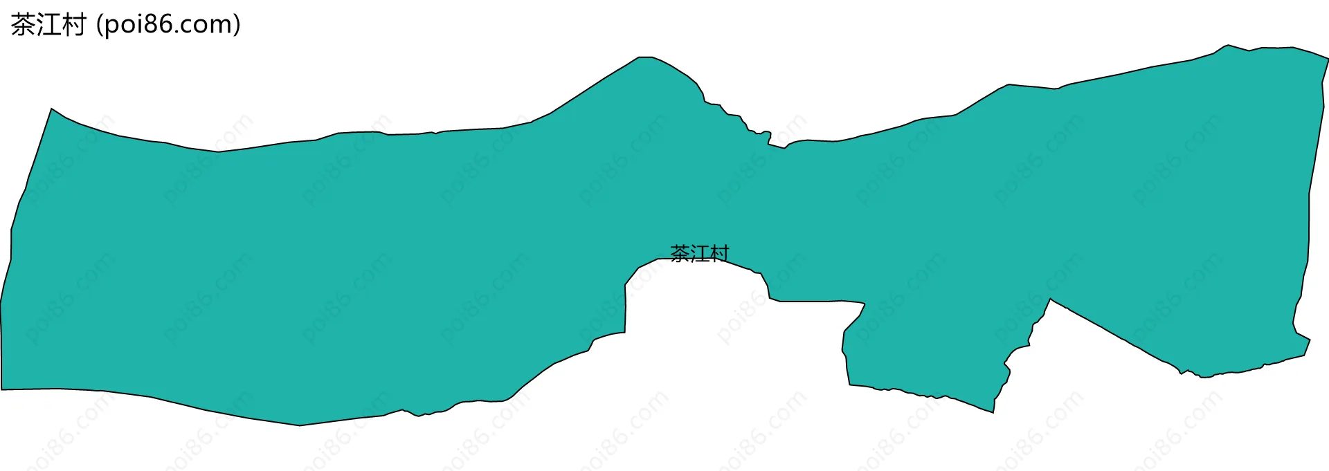 茶江村边界地图