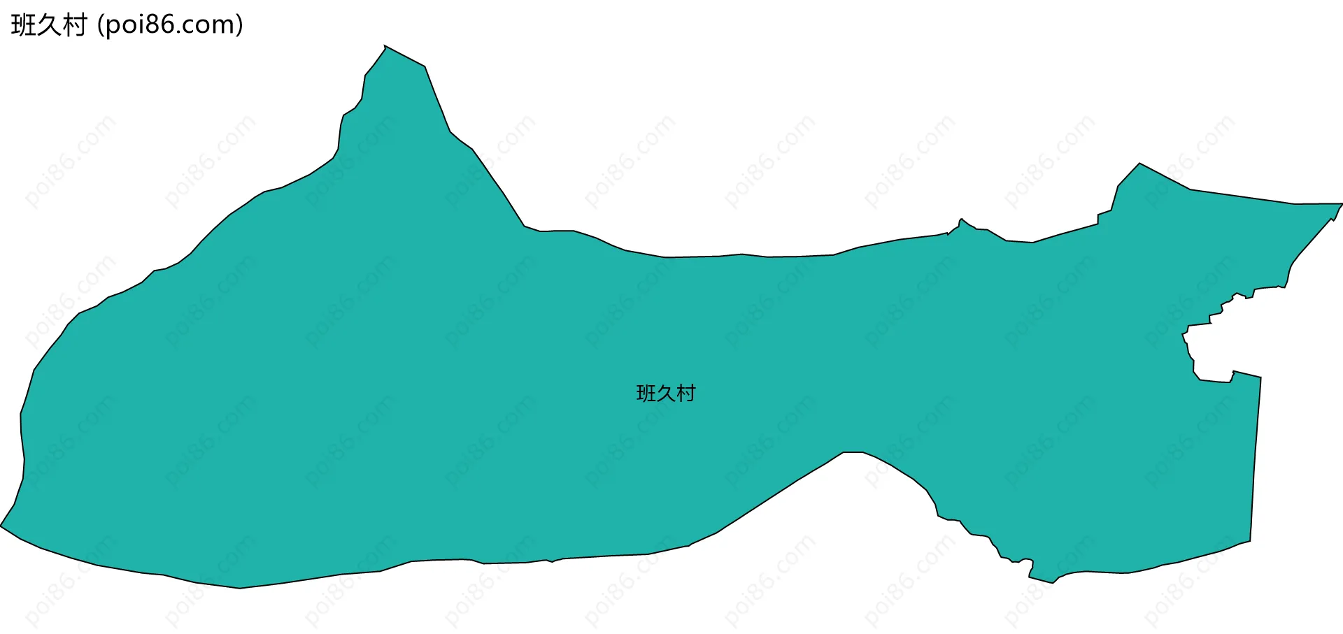 班久村边界地图