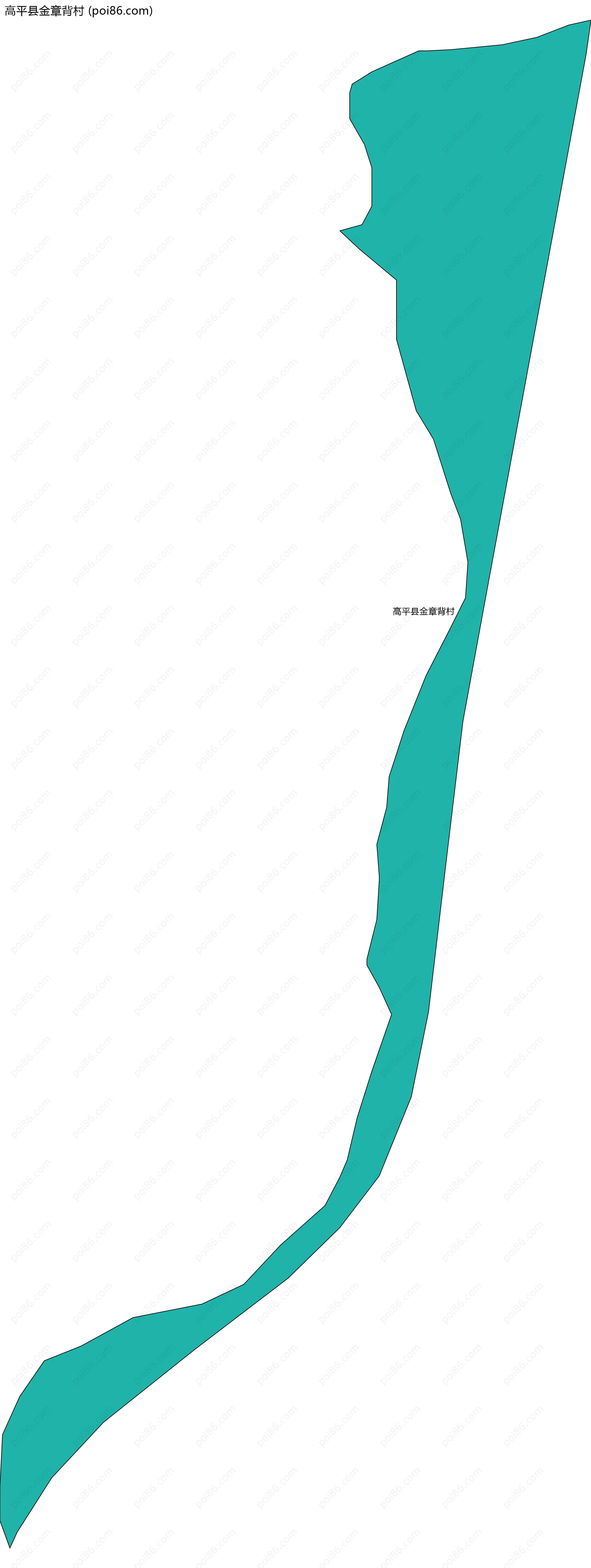 高平县金章背村边界地图