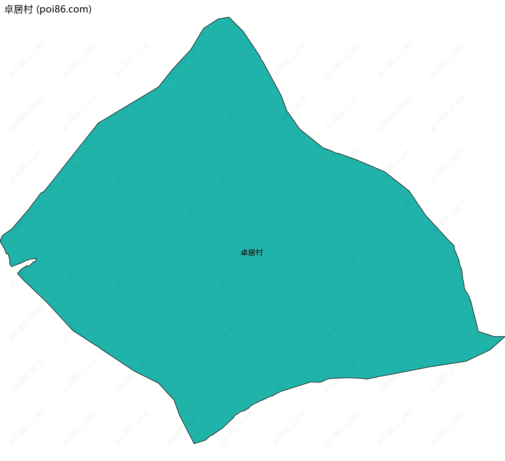 卓居村边界地图