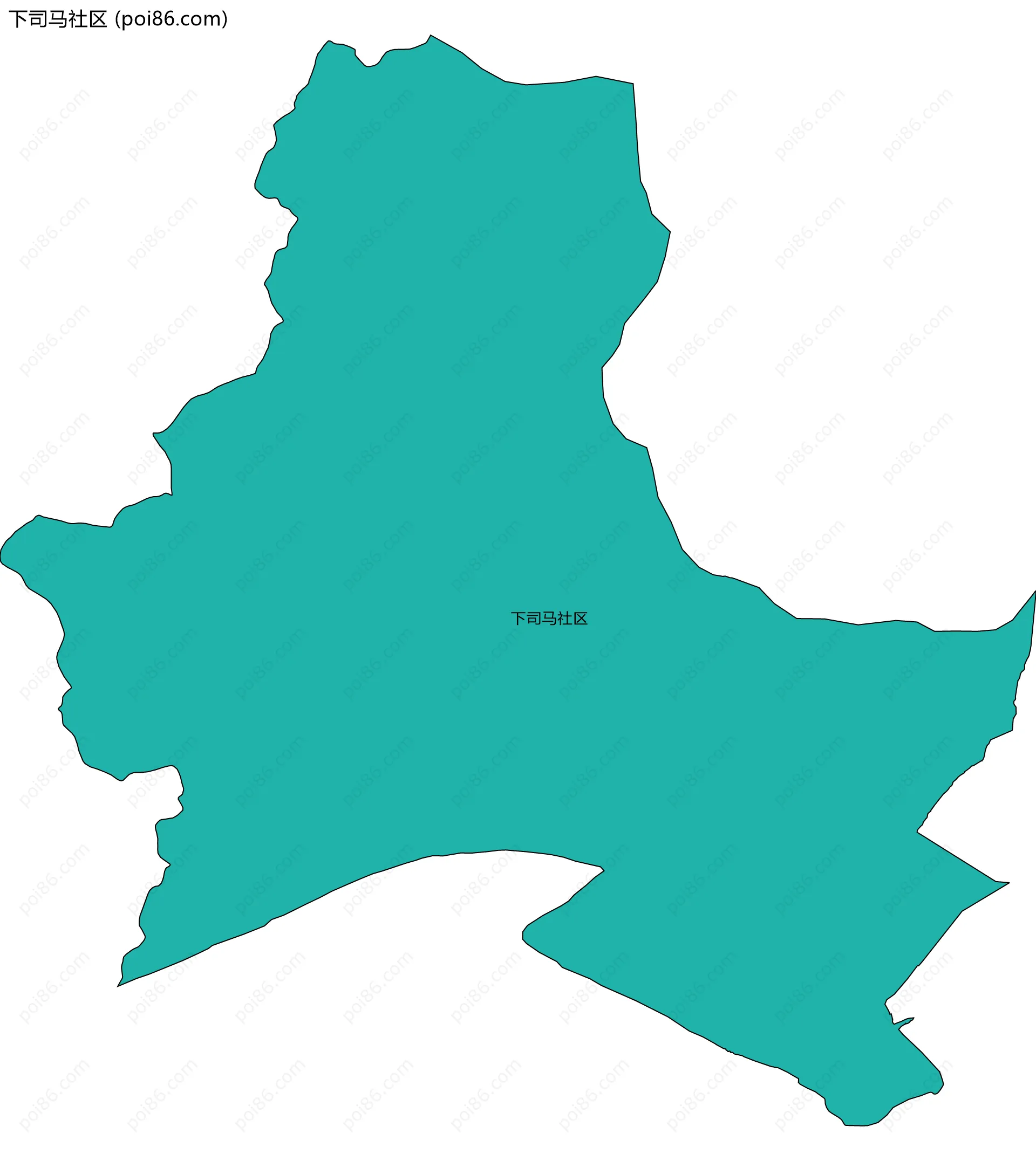 下司马社区边界地图
