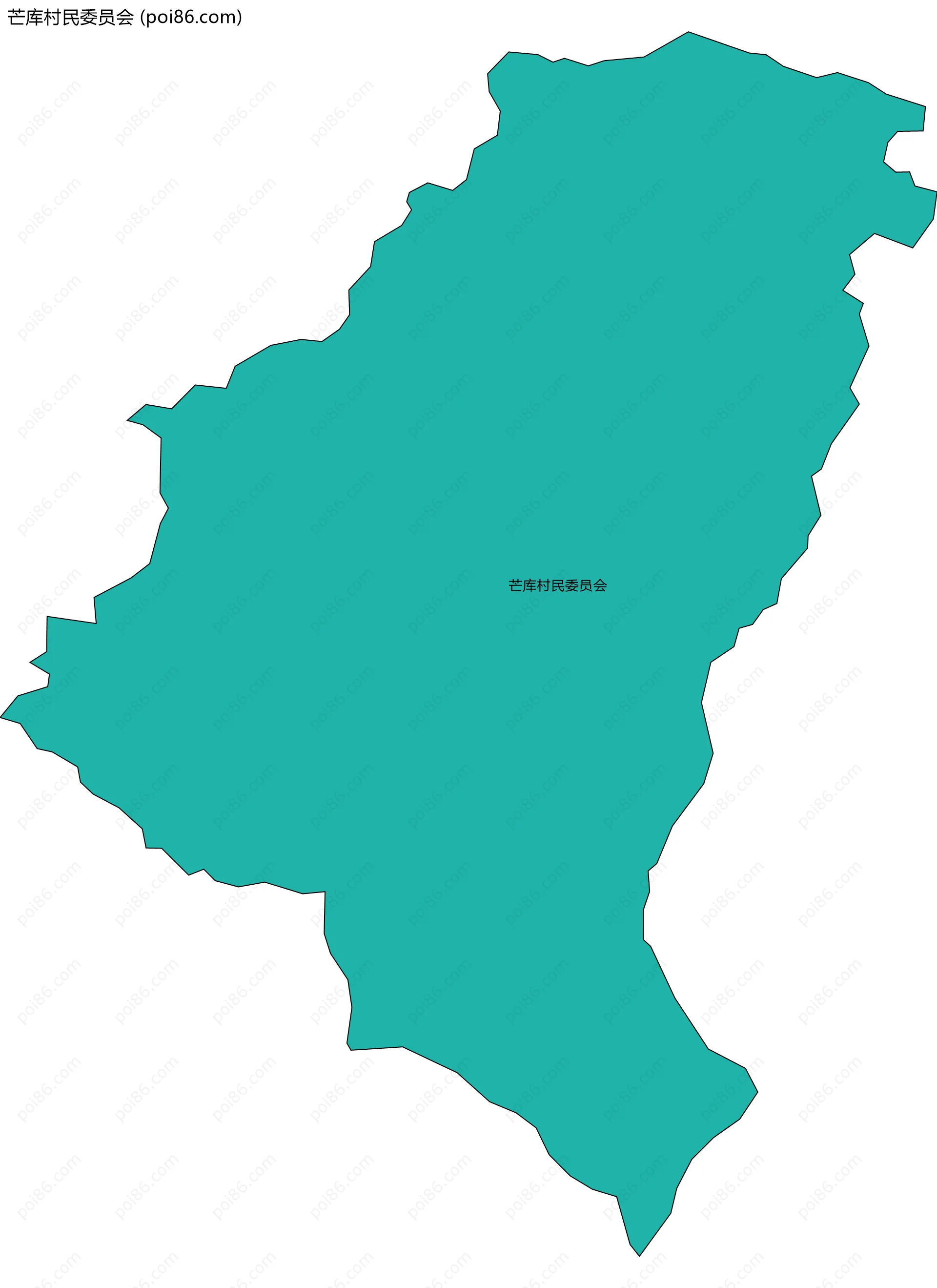 芒库村民委员会边界地图