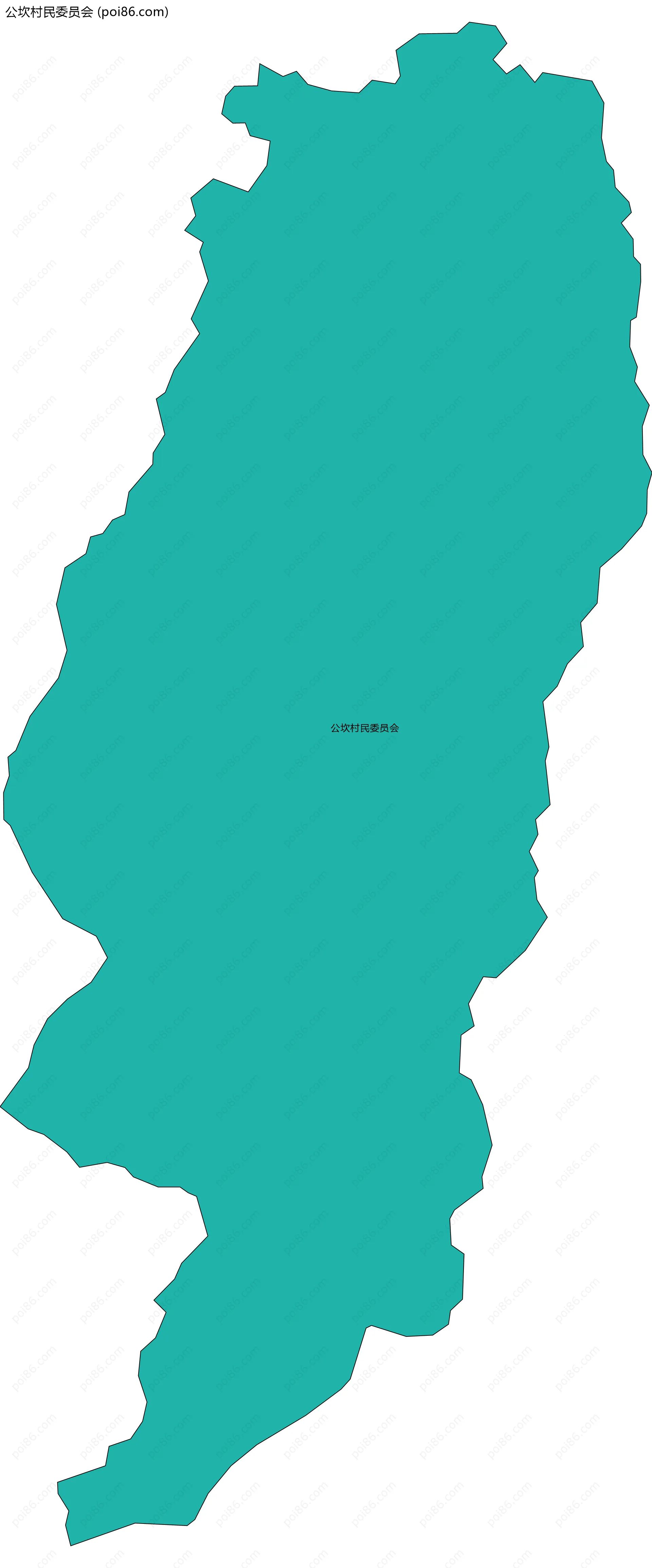 公坎村民委员会边界地图