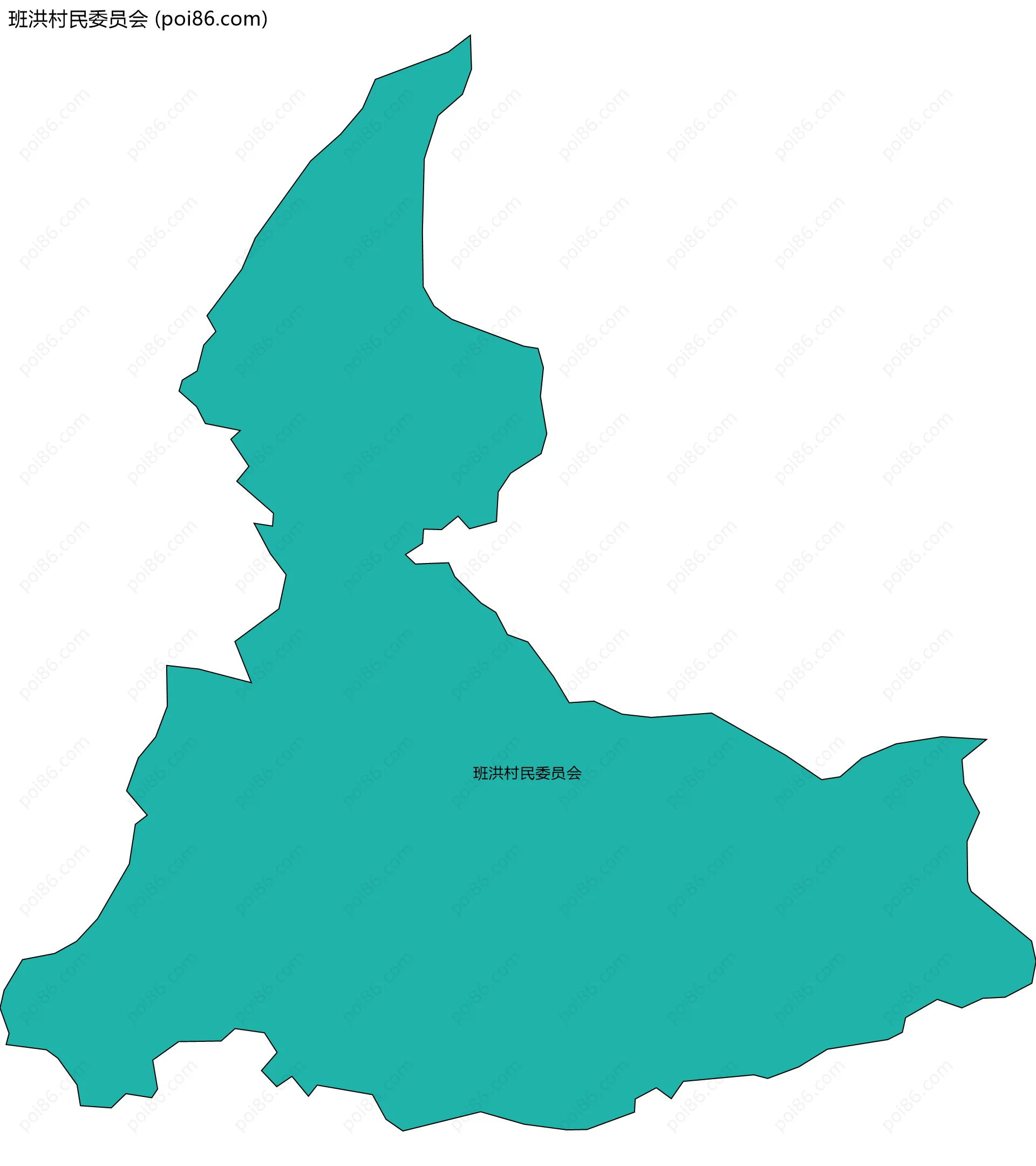 班洪村民委员会边界地图