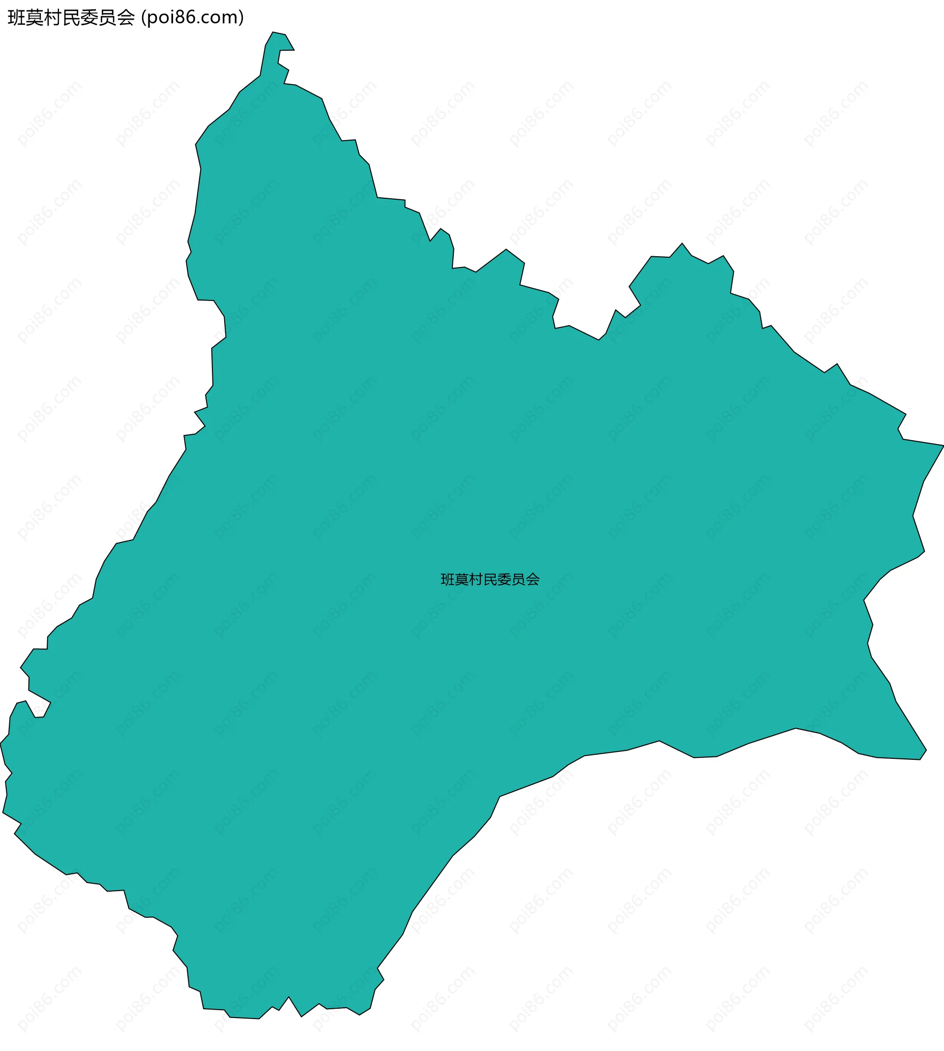 班莫村民委员会边界地图