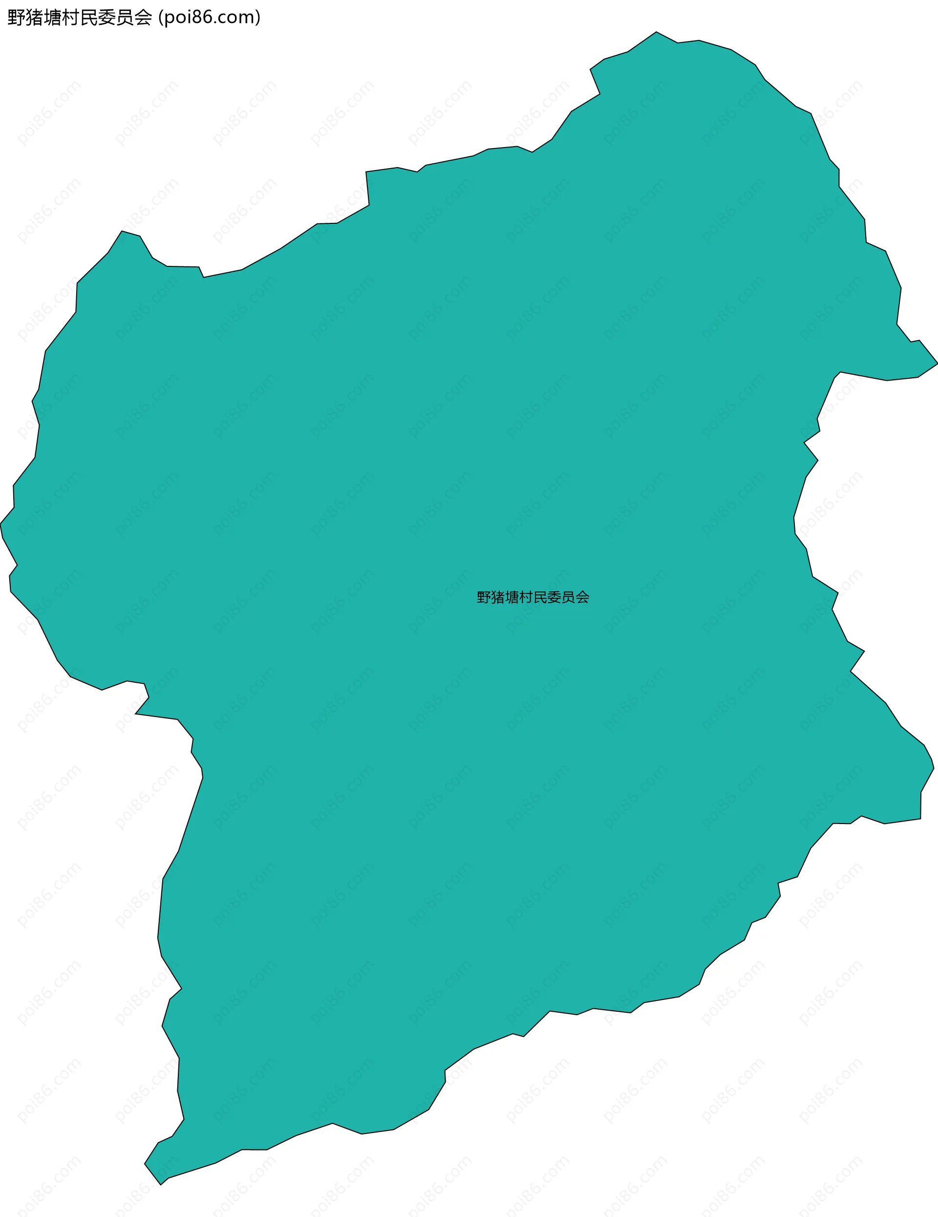 野猪塘村民委员会边界地图