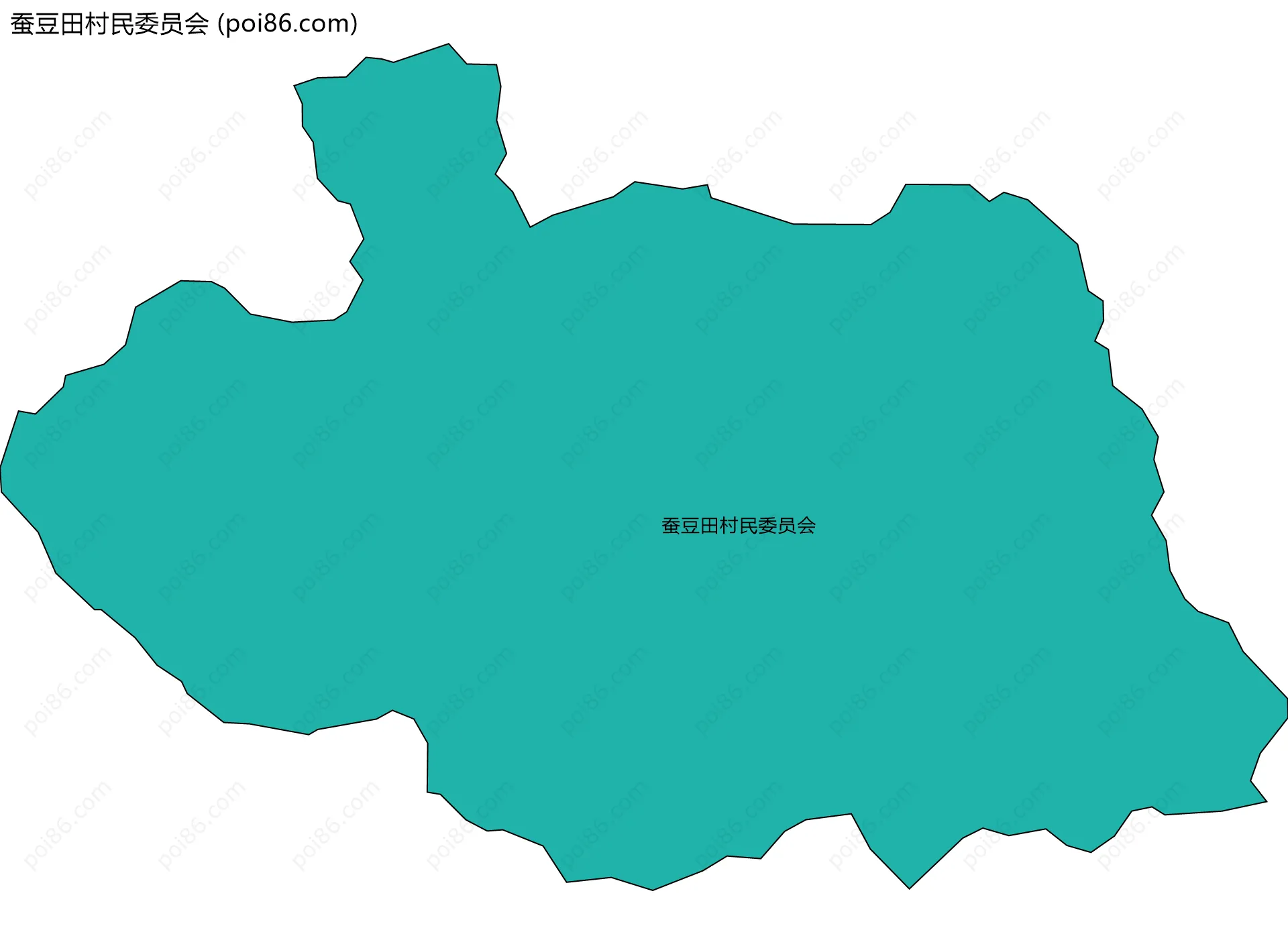 蚕豆田村民委员会边界地图