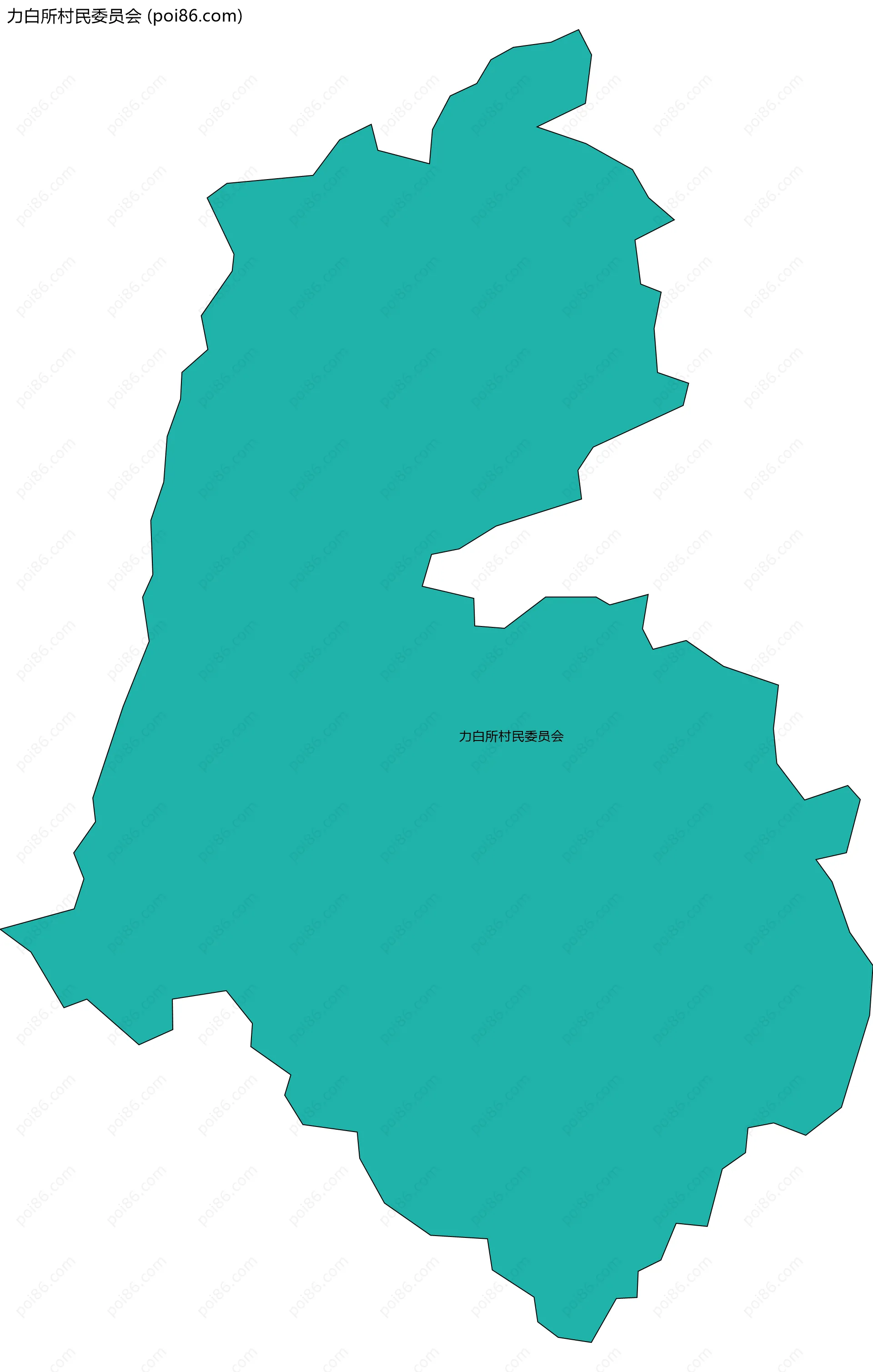 力白所村民委员会边界地图