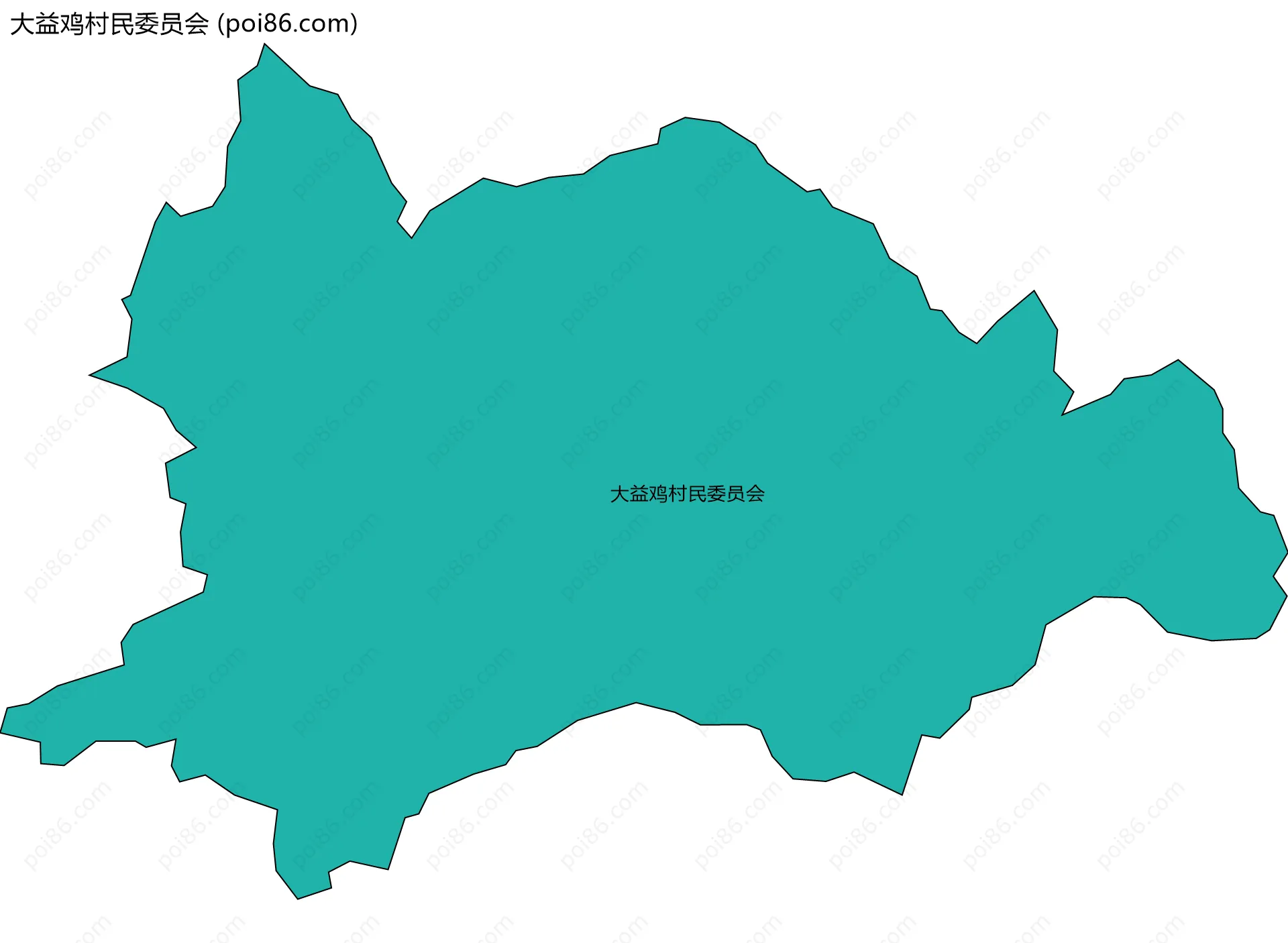 大益鸡村民委员会边界地图