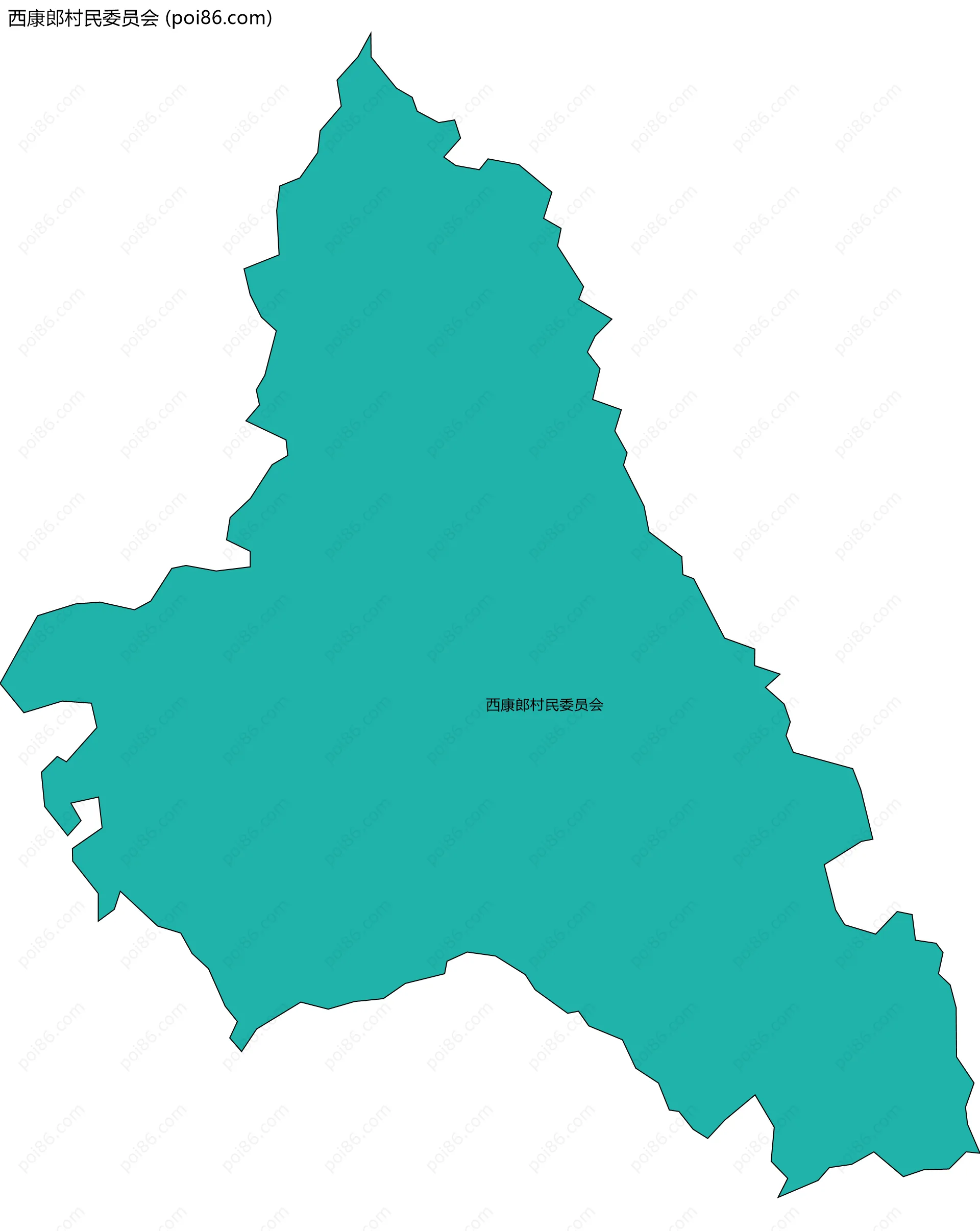西康郎村民委员会边界地图