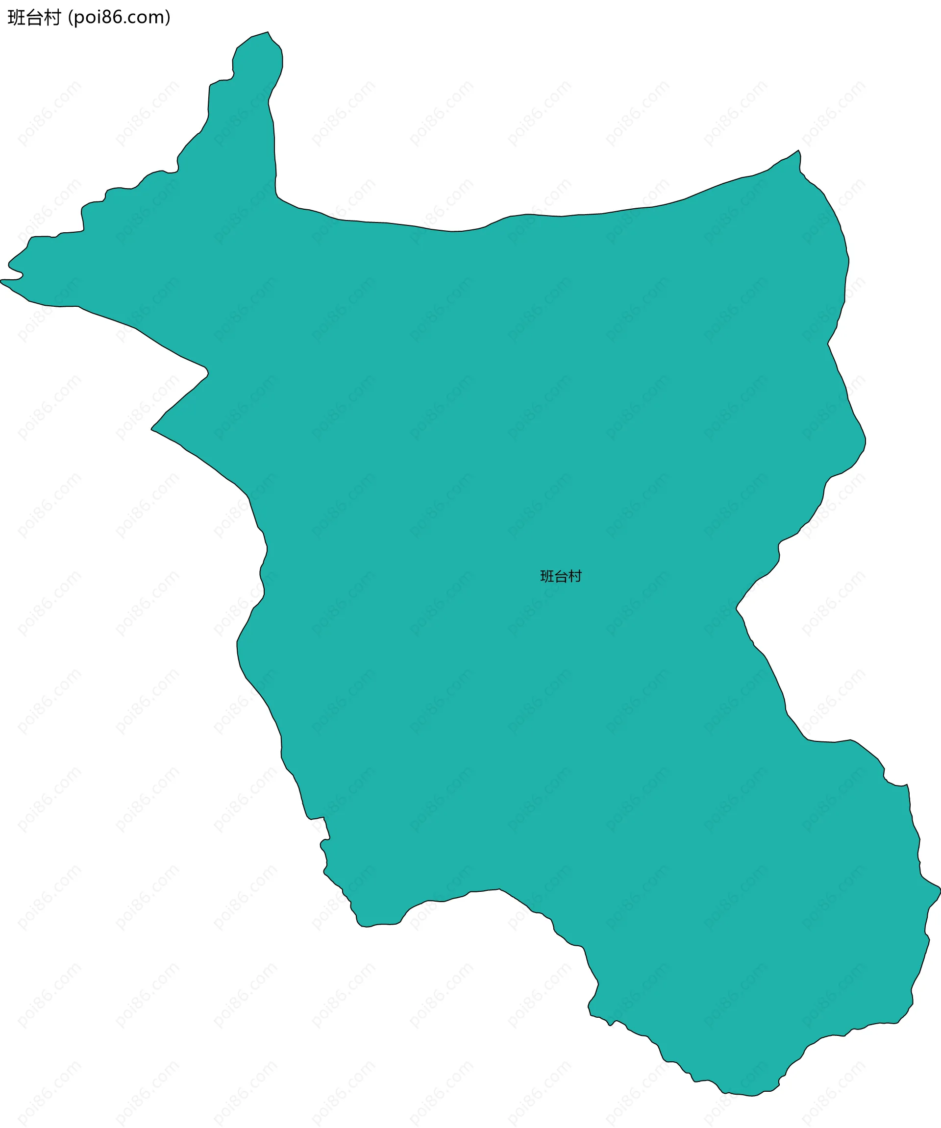 班台村边界地图