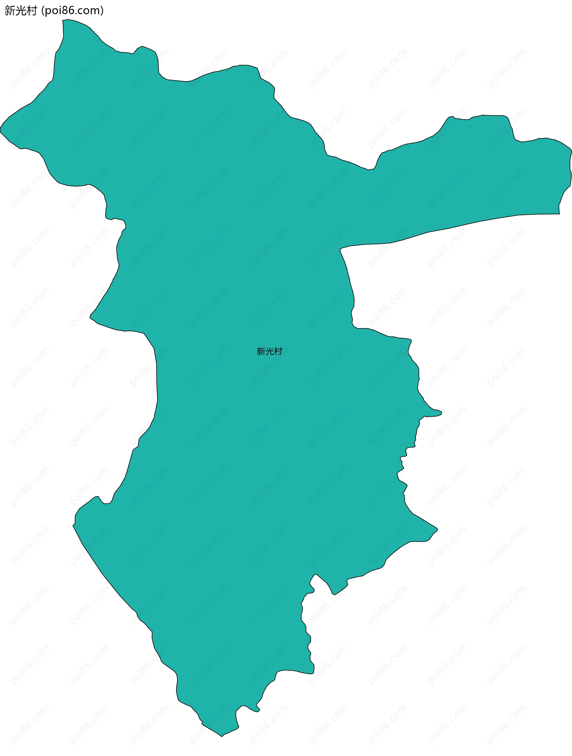 新光村边界地图