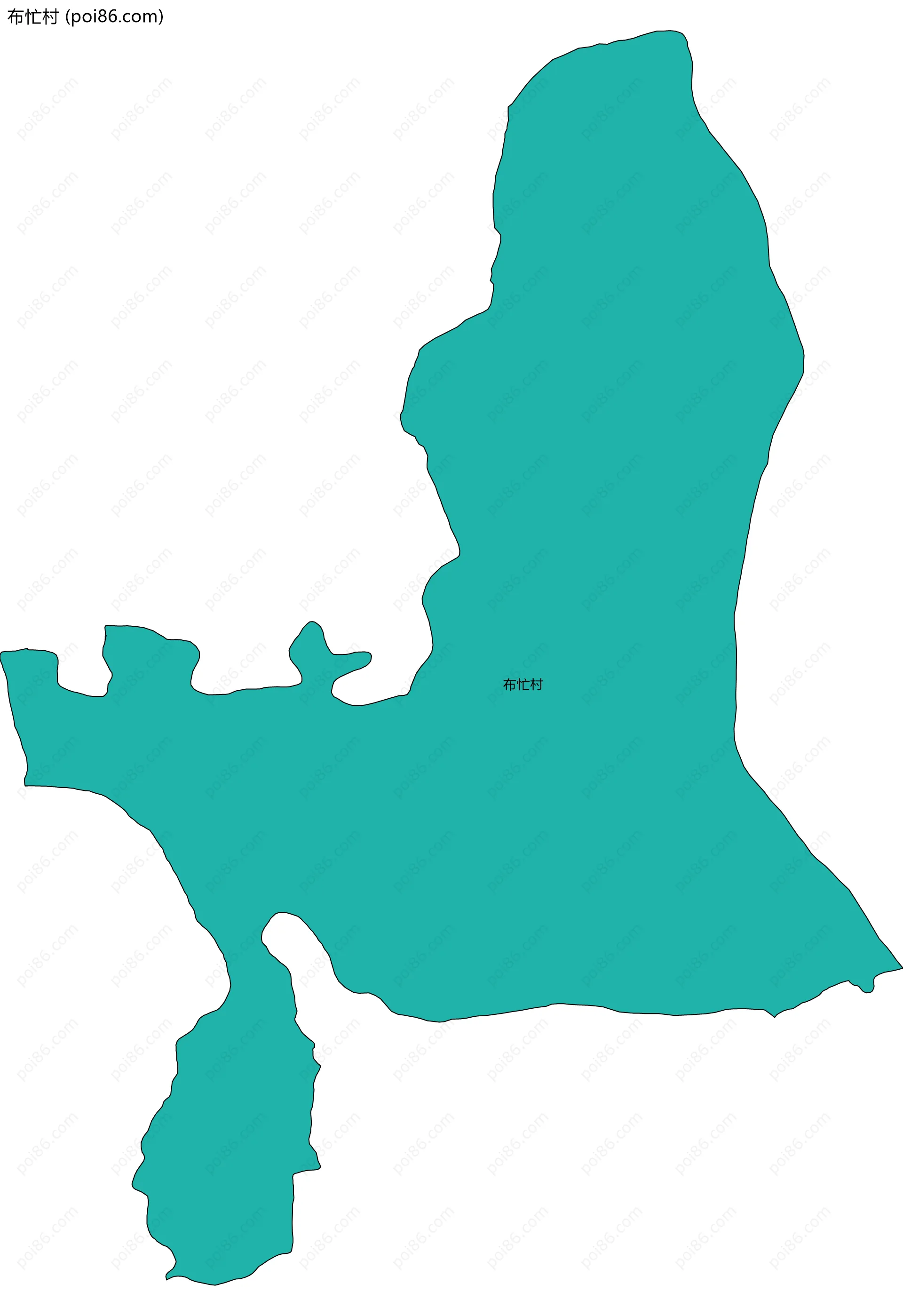 布忙村边界地图