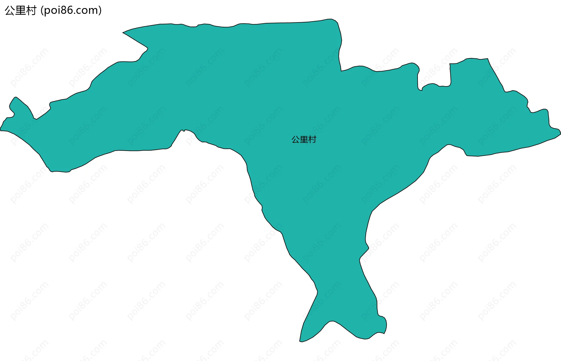 公里村边界地图