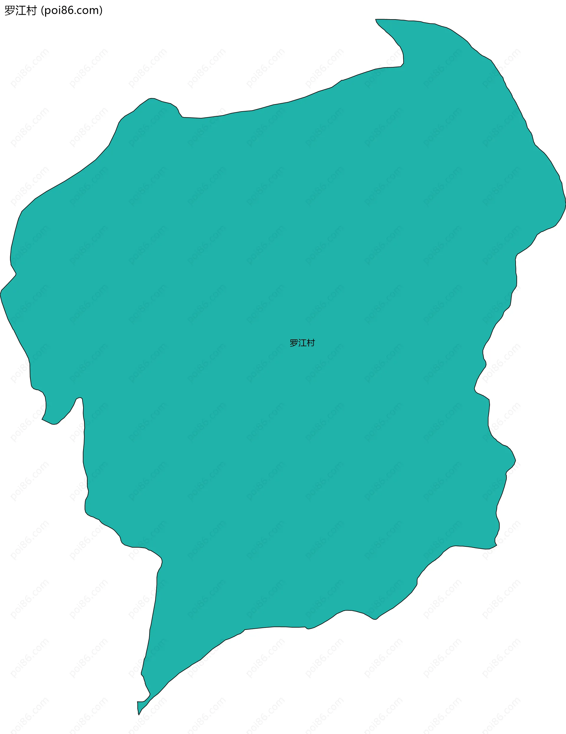 罗江村边界地图
