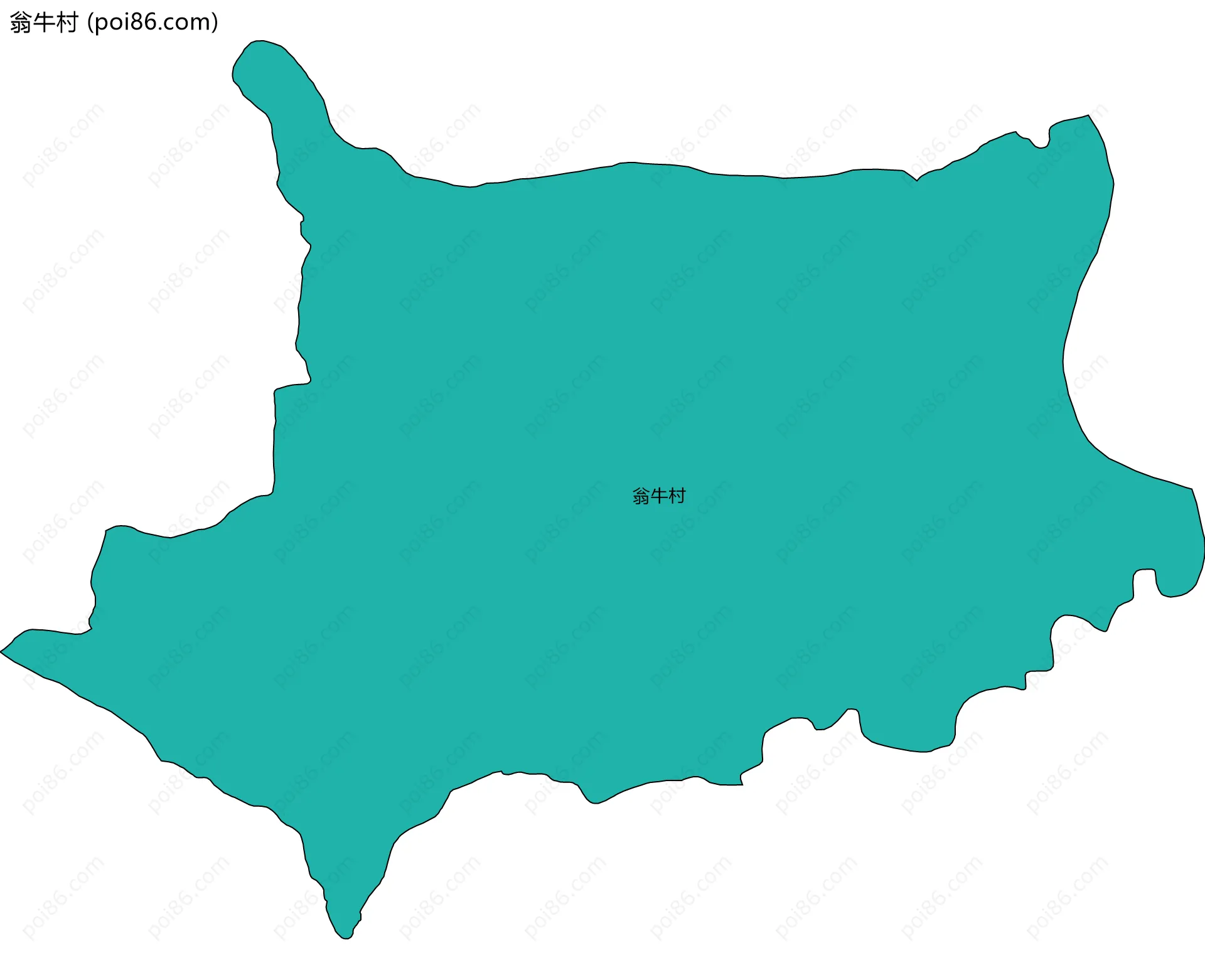 翁牛村边界地图