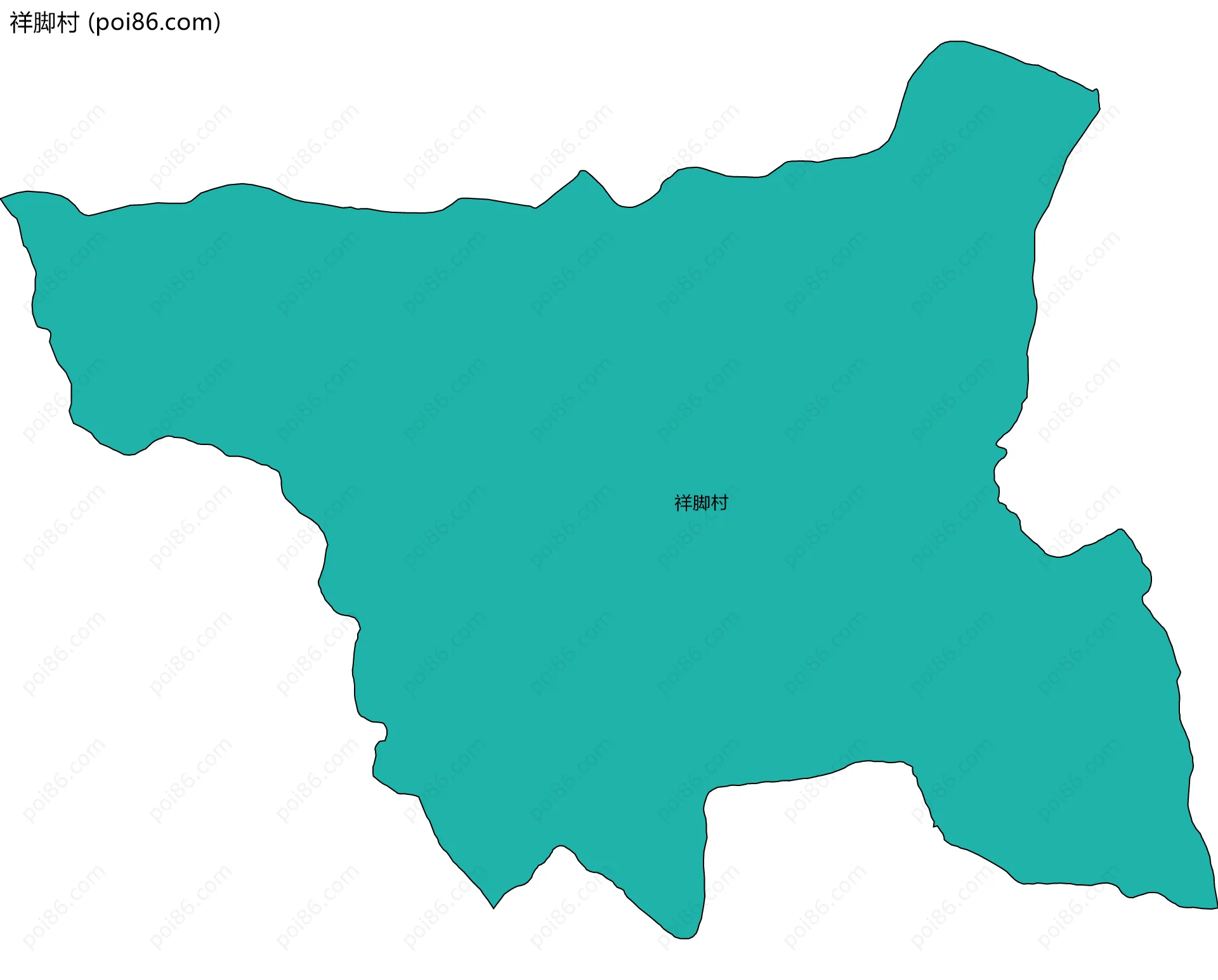 祥脚村边界地图