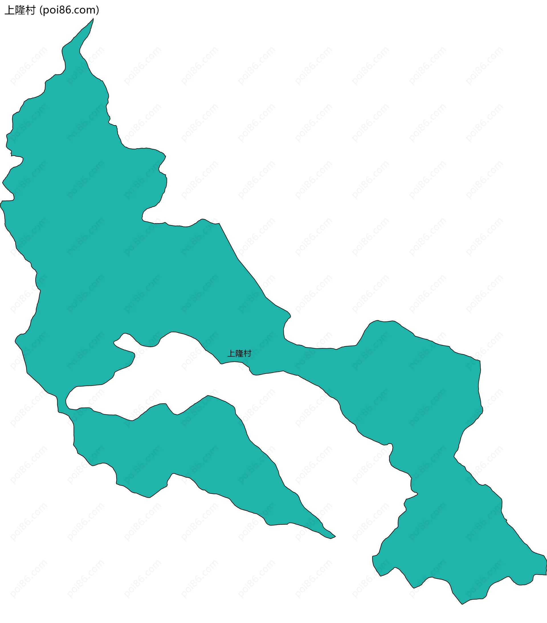 上隆村边界地图