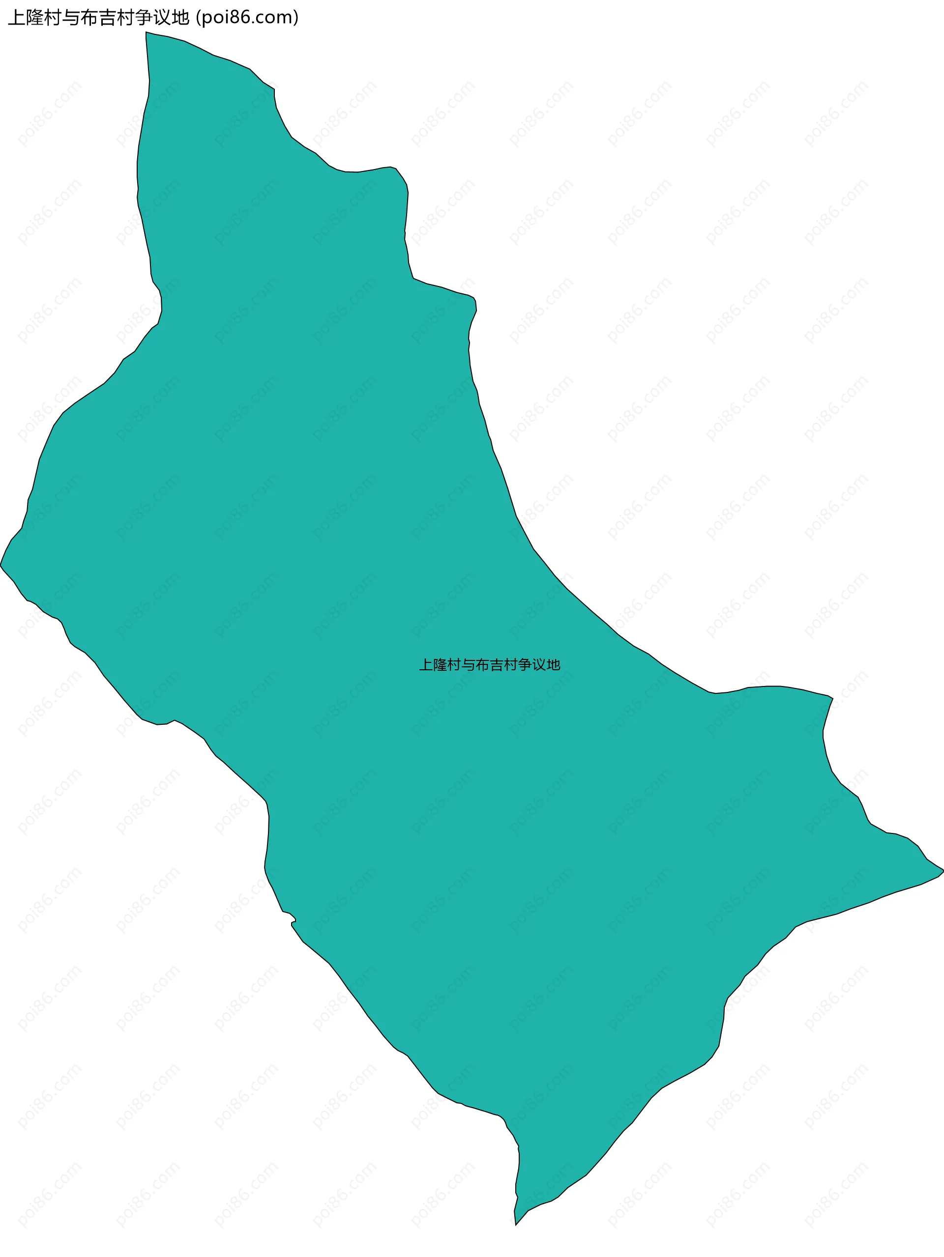 上隆村与布吉村争议地边界地图