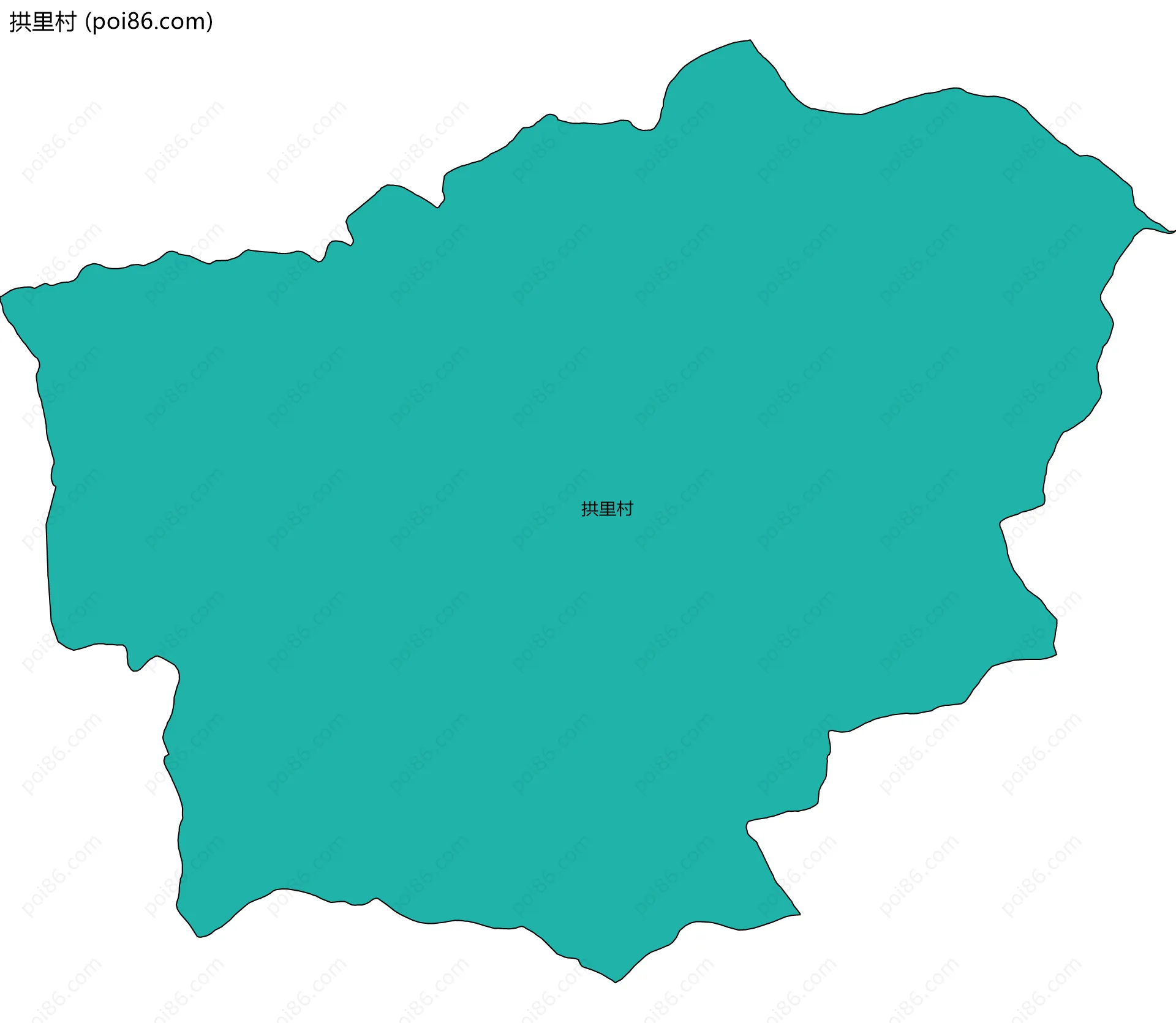 拱里村边界地图